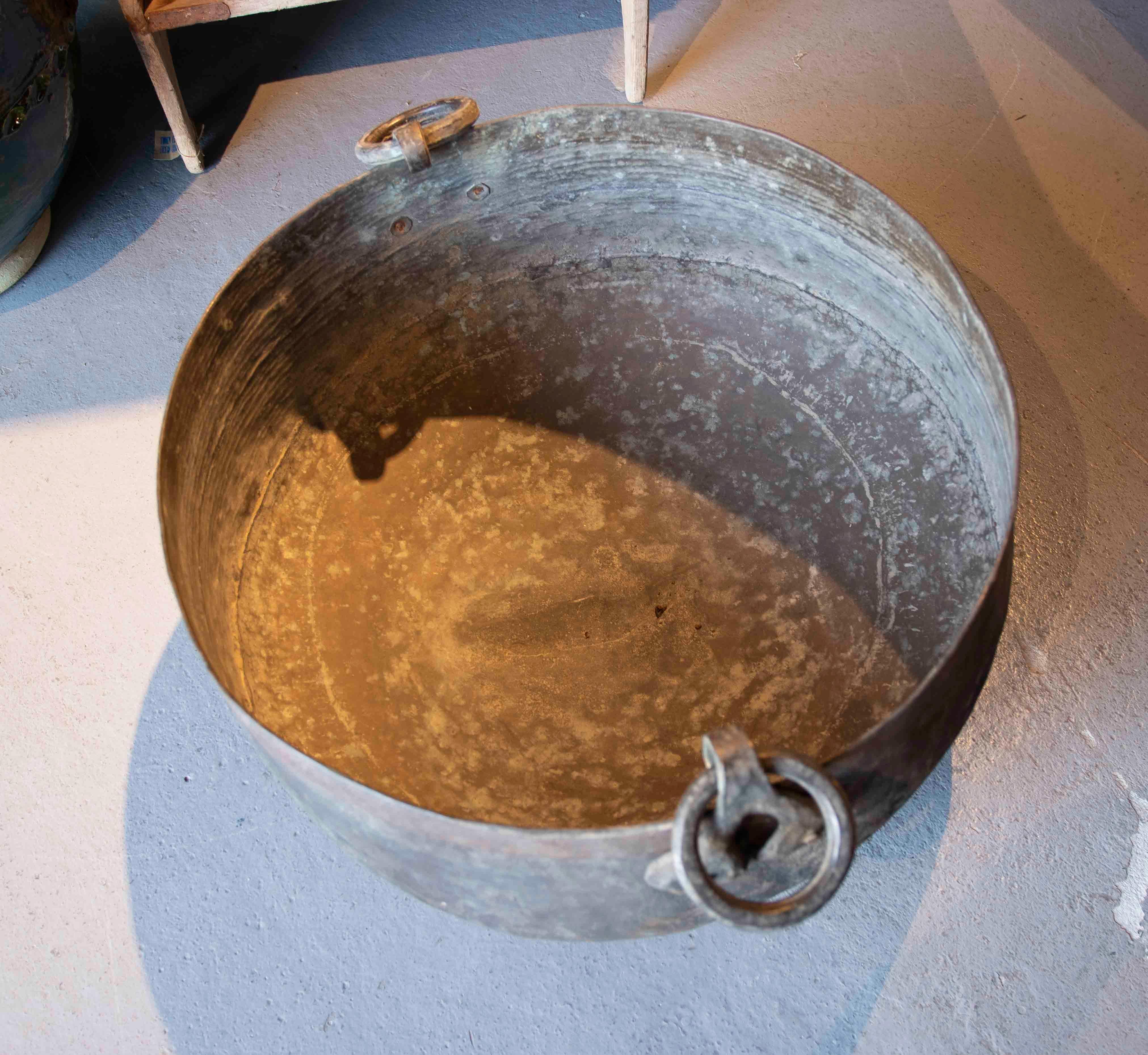 19th Century Round Bronze Cooking Casserole with Handles  For Sale 10