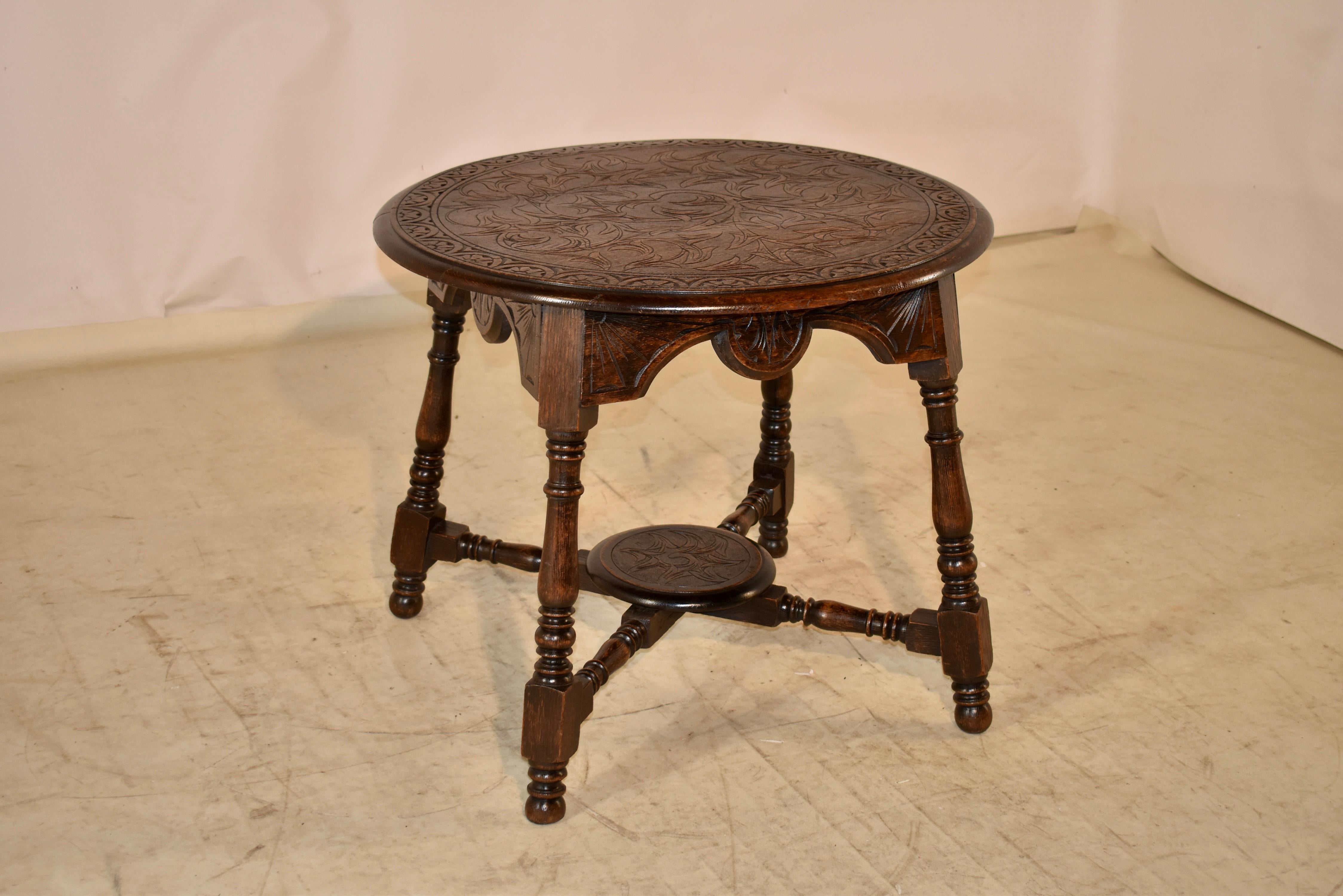 Victorian 19th Century Round English Side Table