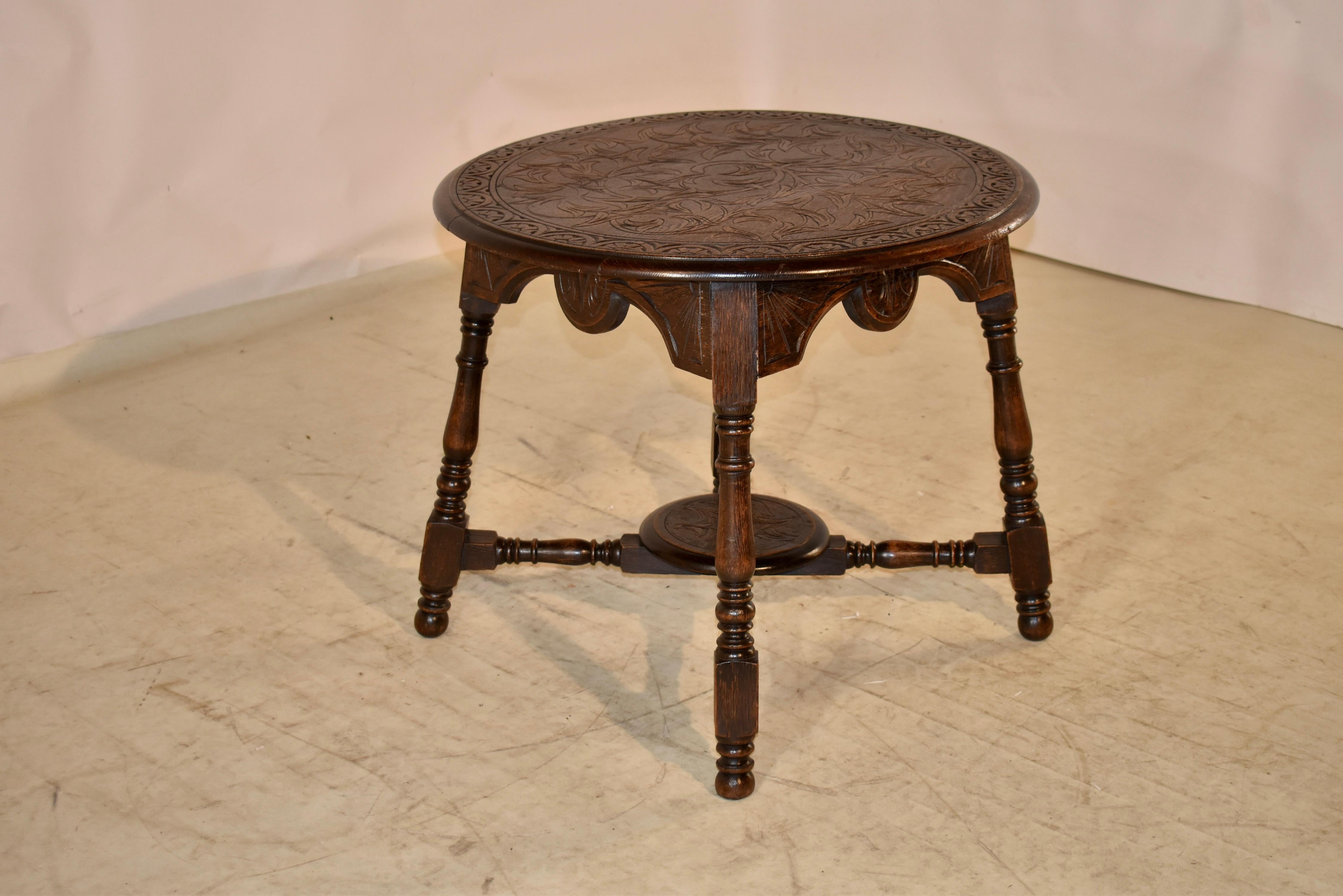 19th Century Round English Side Table In Good Condition In High Point, NC