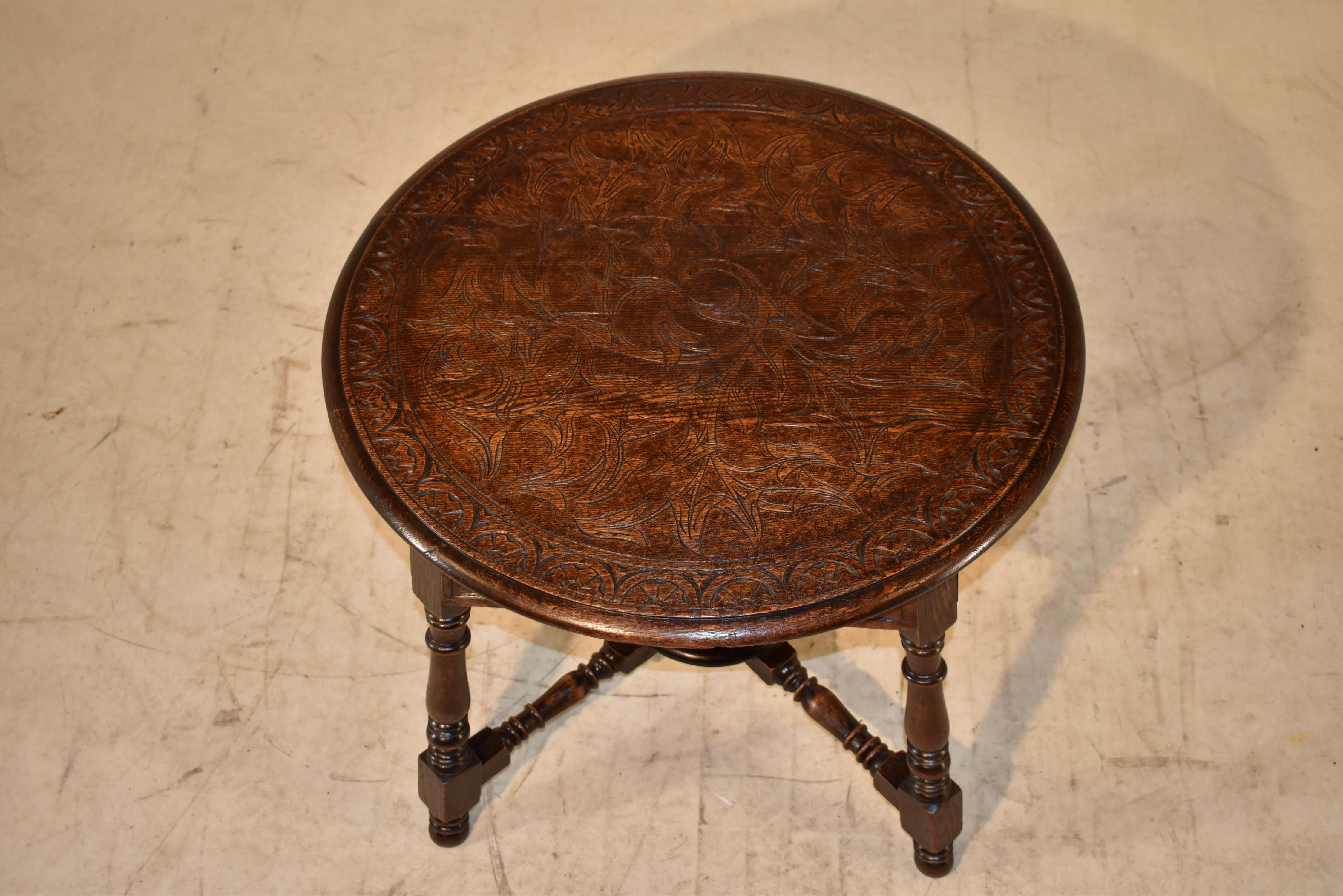 19th Century Round English Side Table 1