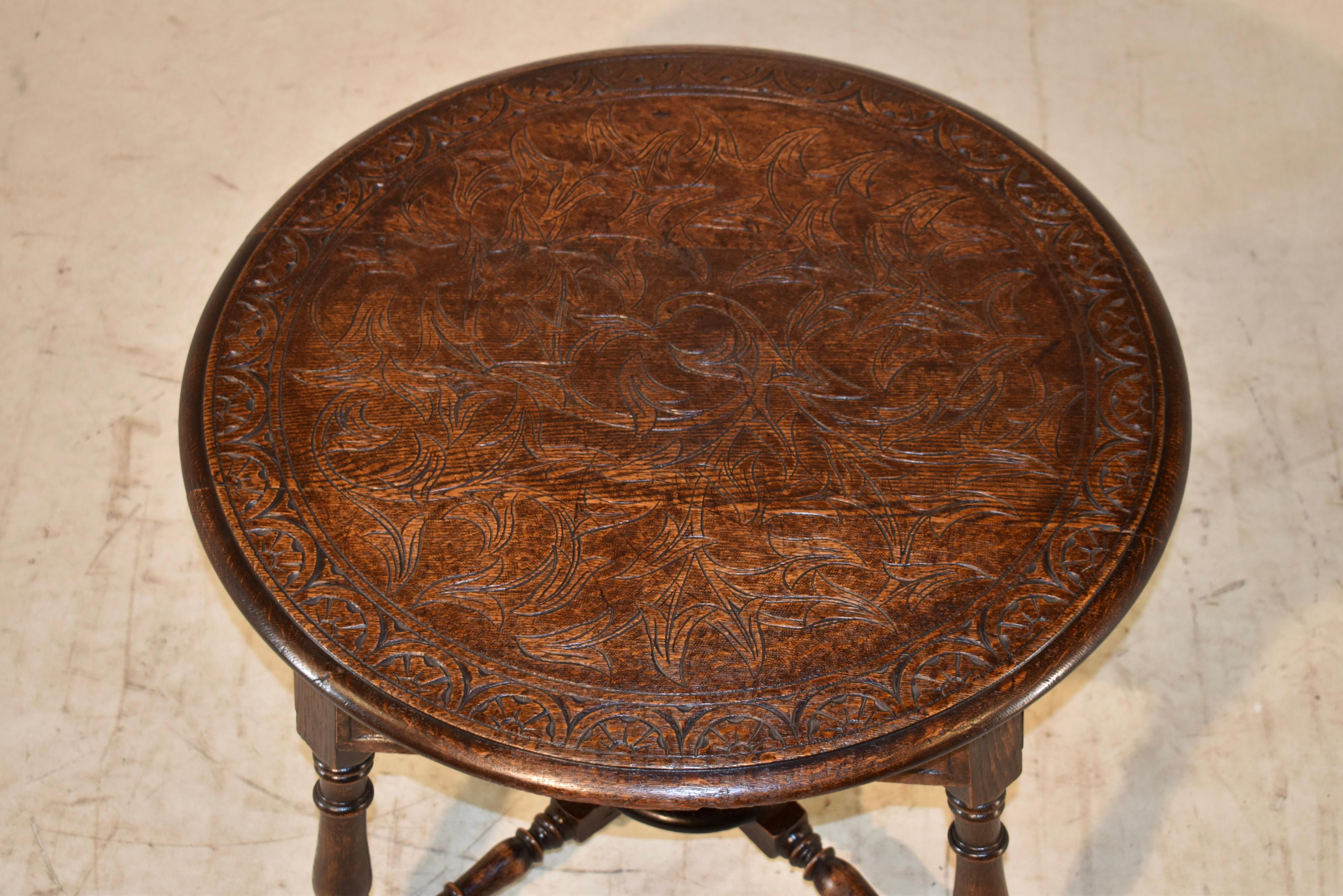 19th Century Round English Side Table 2