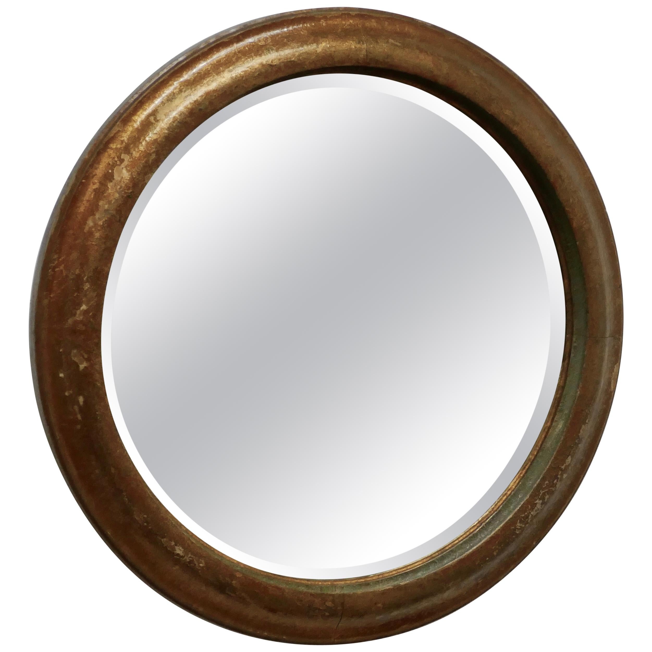 19th Century Round French Wall Mirror
