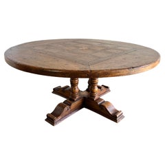 19th Century Round Inlaid Dining Table