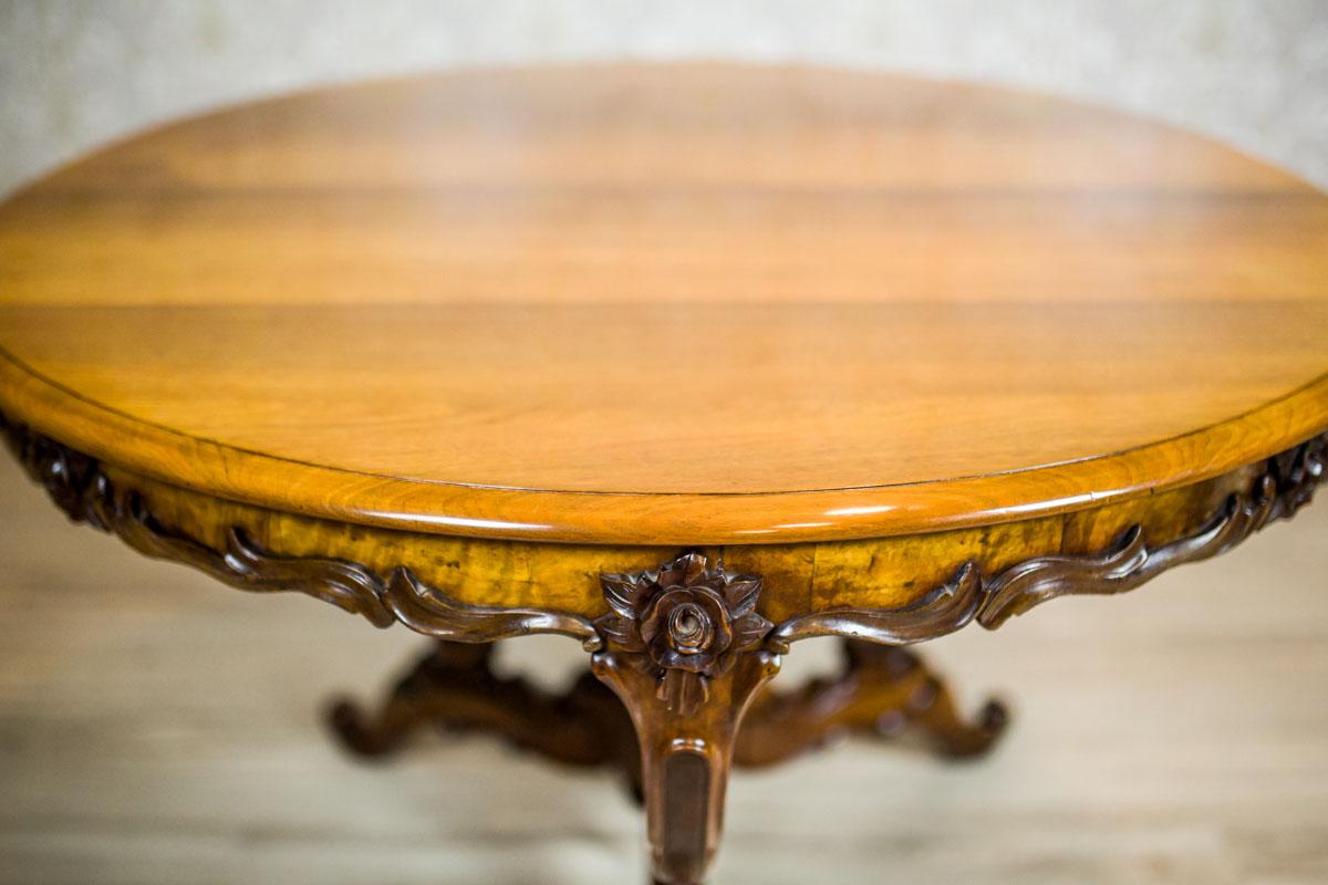 19th Century Round Louis Philippe Table In Good Condition In Opole, PL