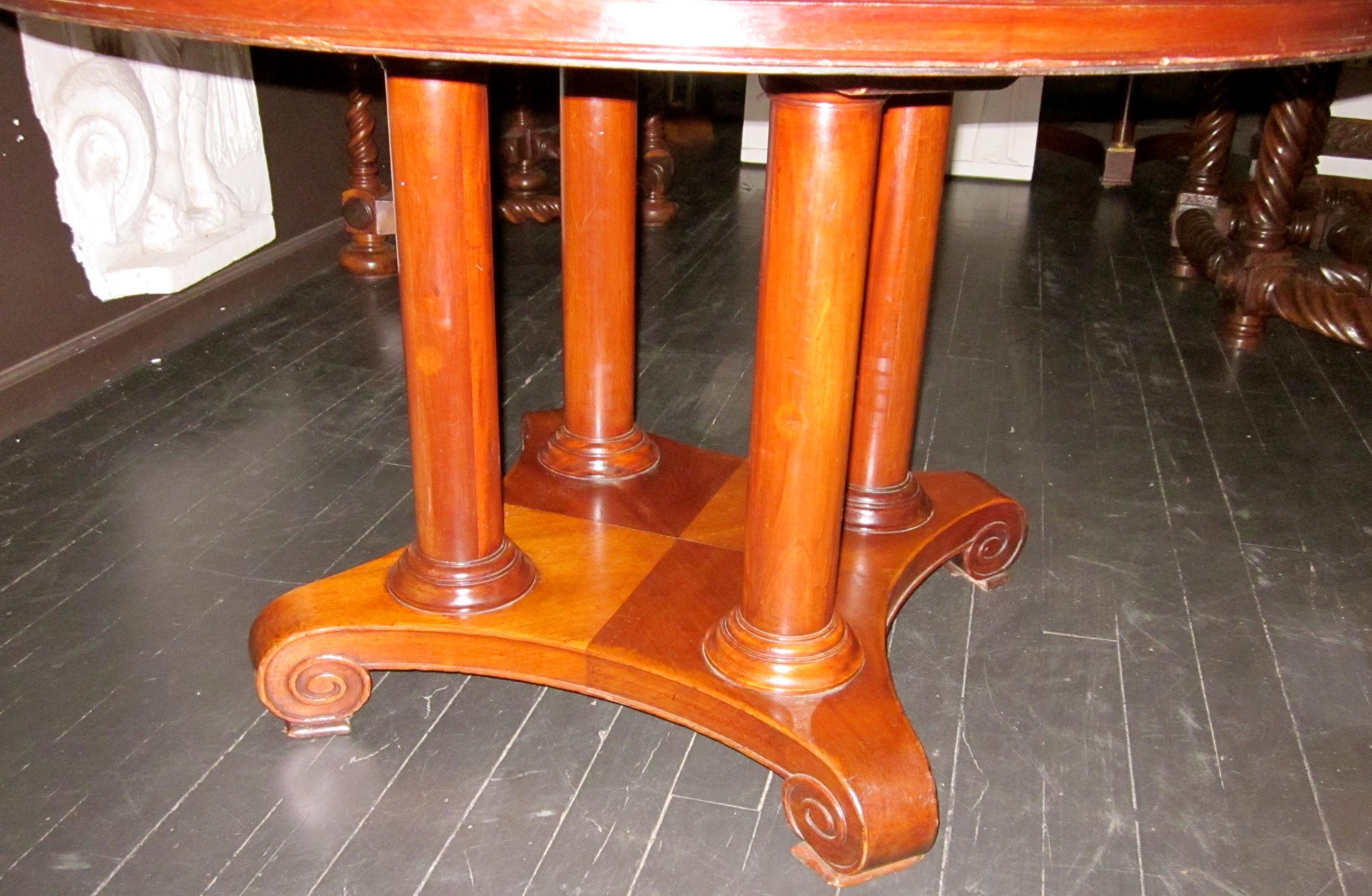 center hall tables round