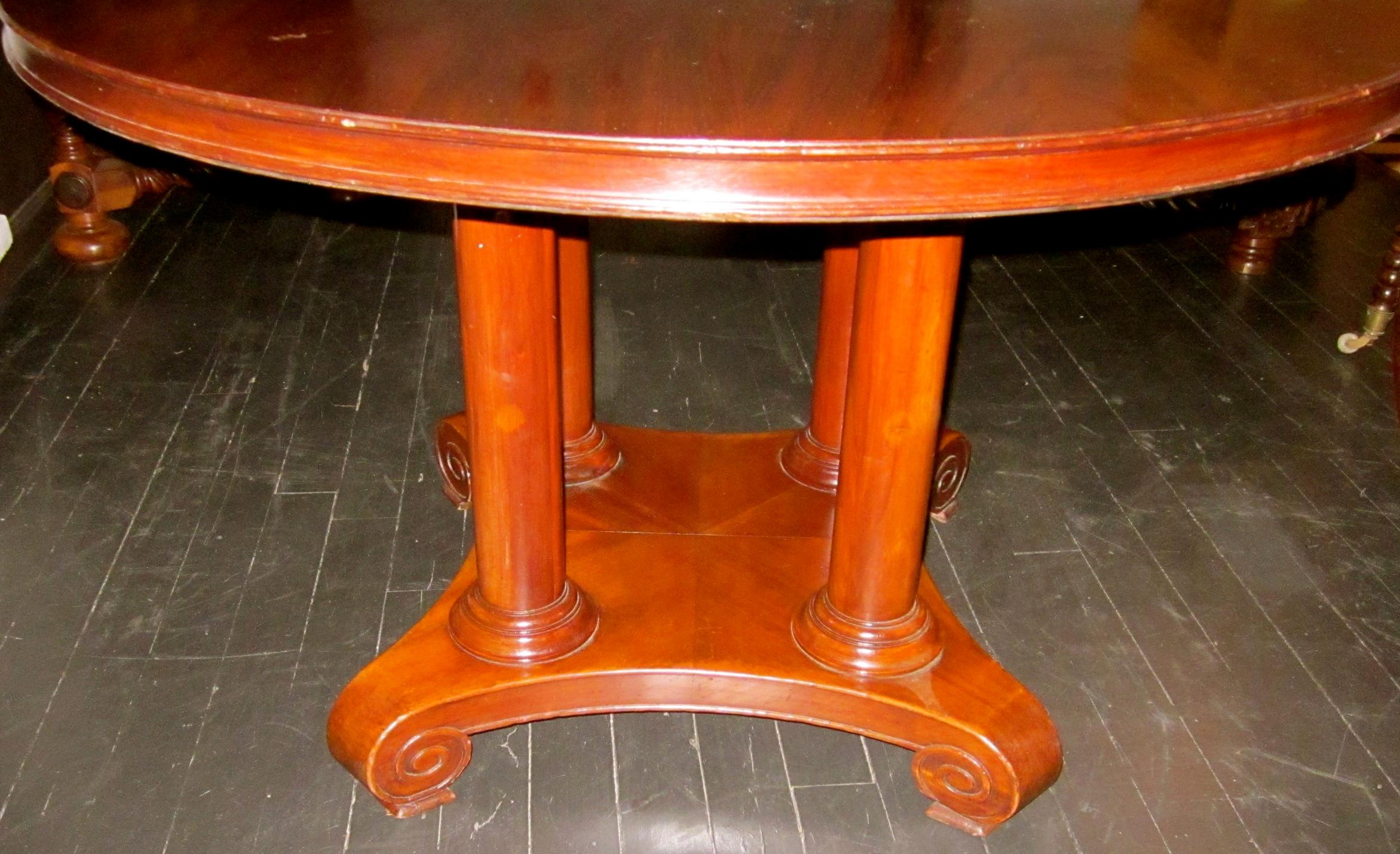 round center hall table