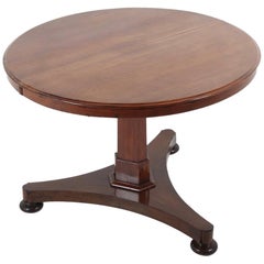 Antique 19th Century Round Mahogany Table