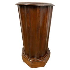19th Century Round Pedestal Pot Cupboard Side Table
