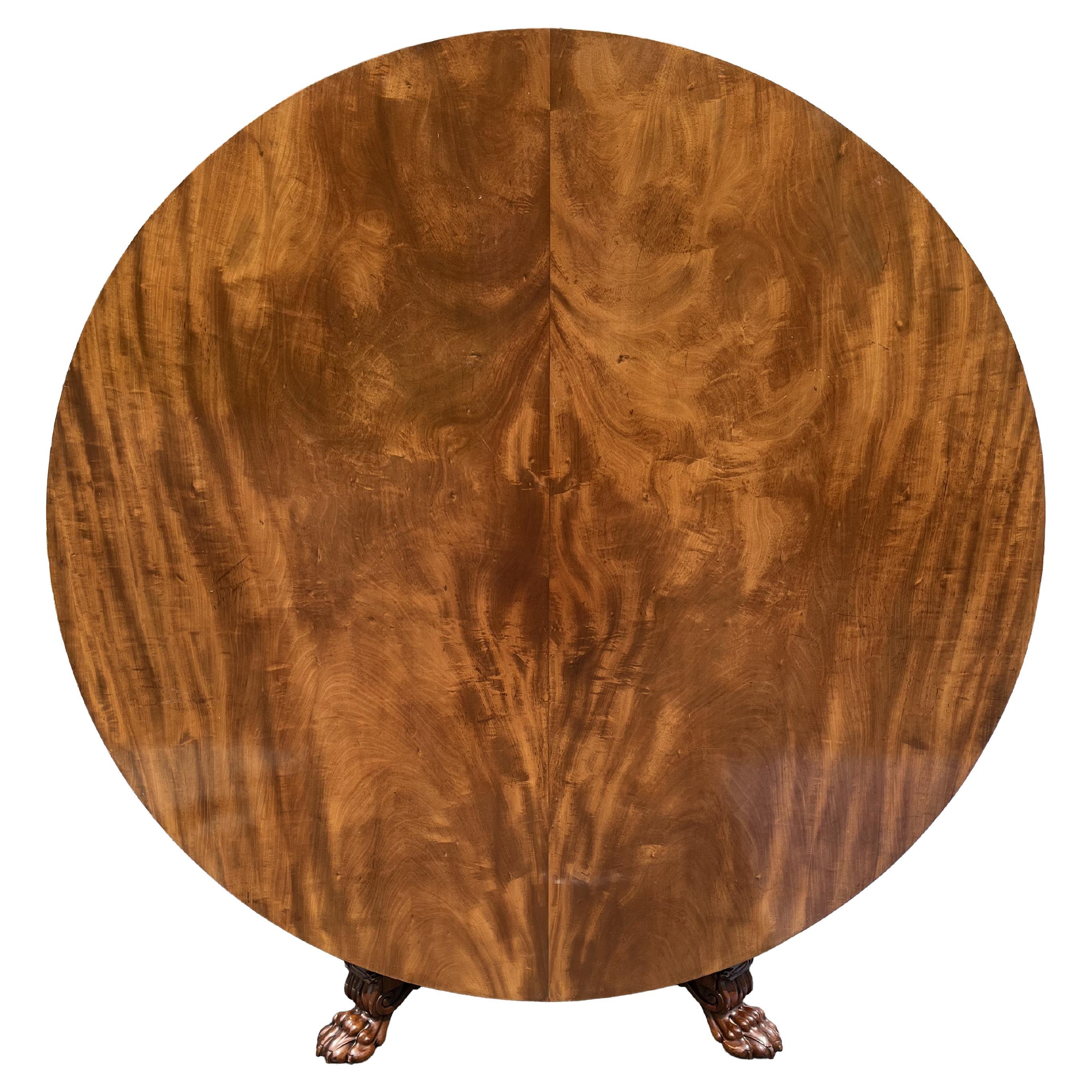 19th Century Round Regency Dining Table For Sale