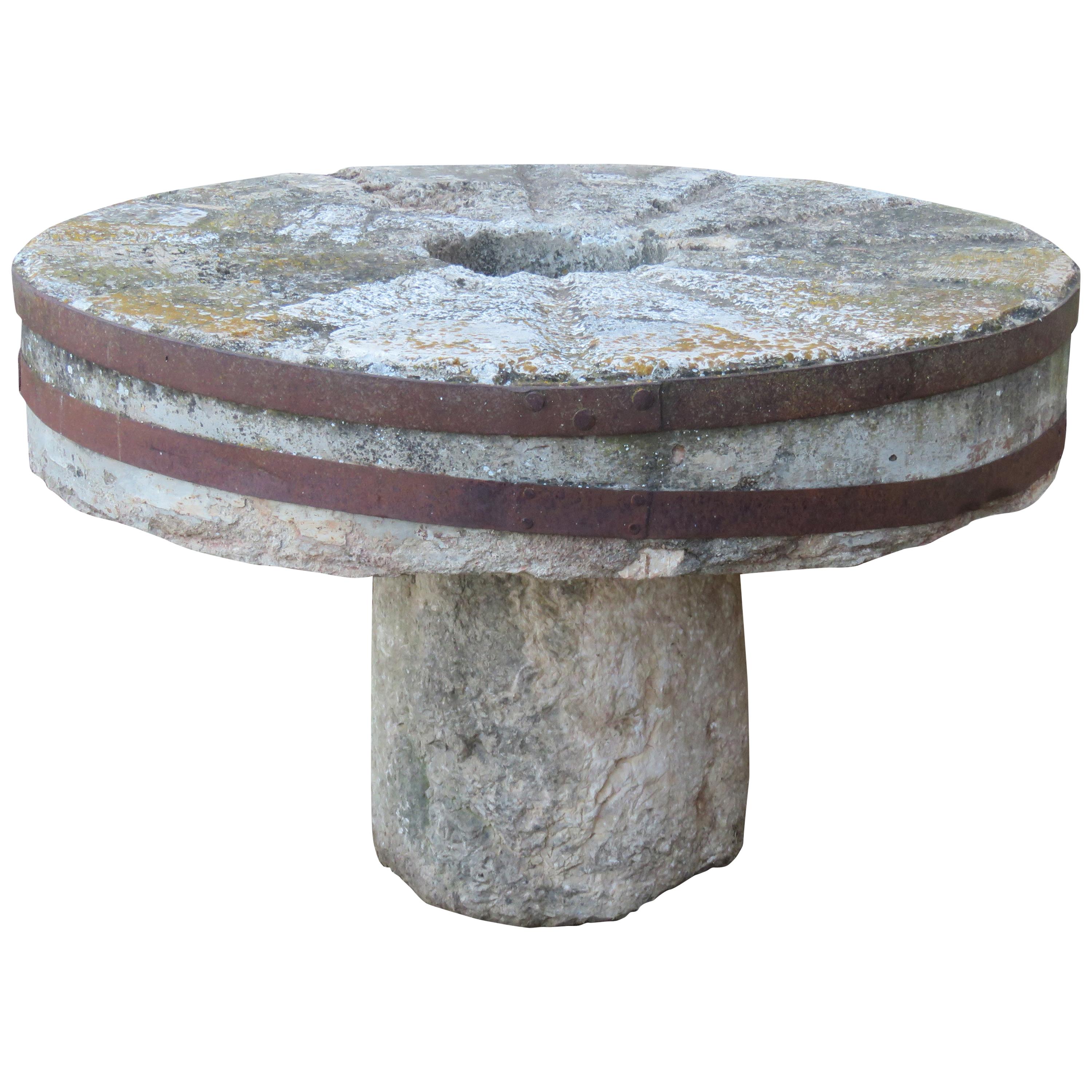 19th Century Round Stone Table For Sale