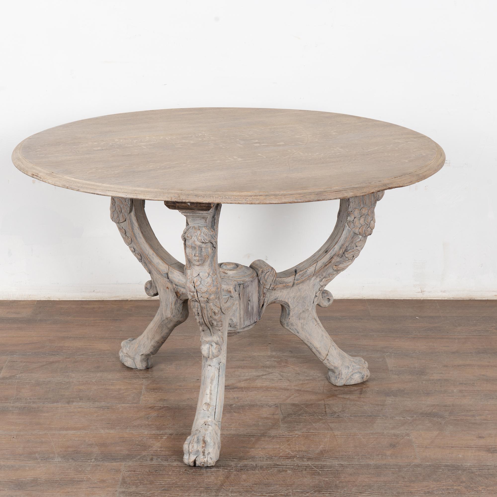 Neoclassical 19th Century Round Swedish Oak Table