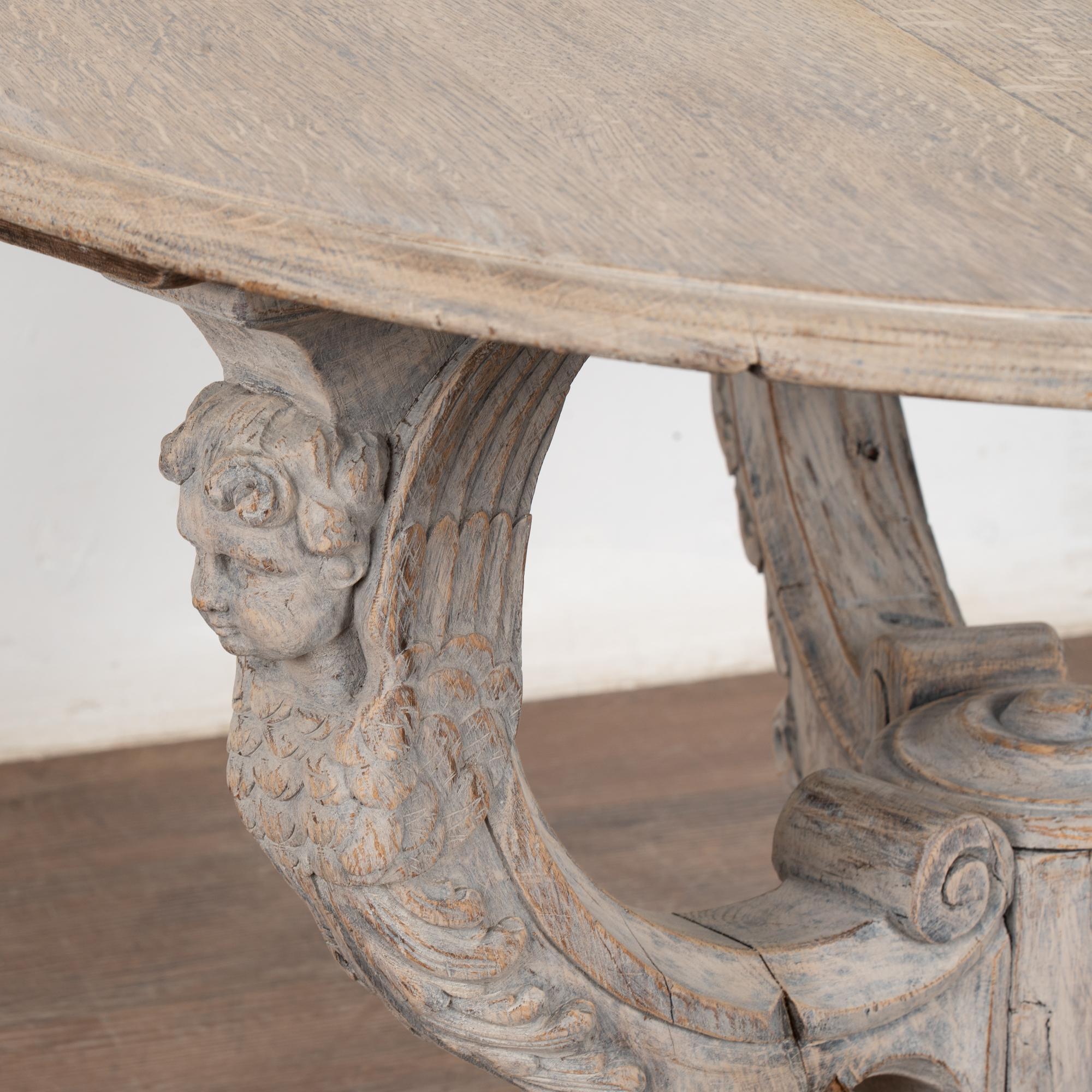 19th Century Round Swedish Oak Table 3