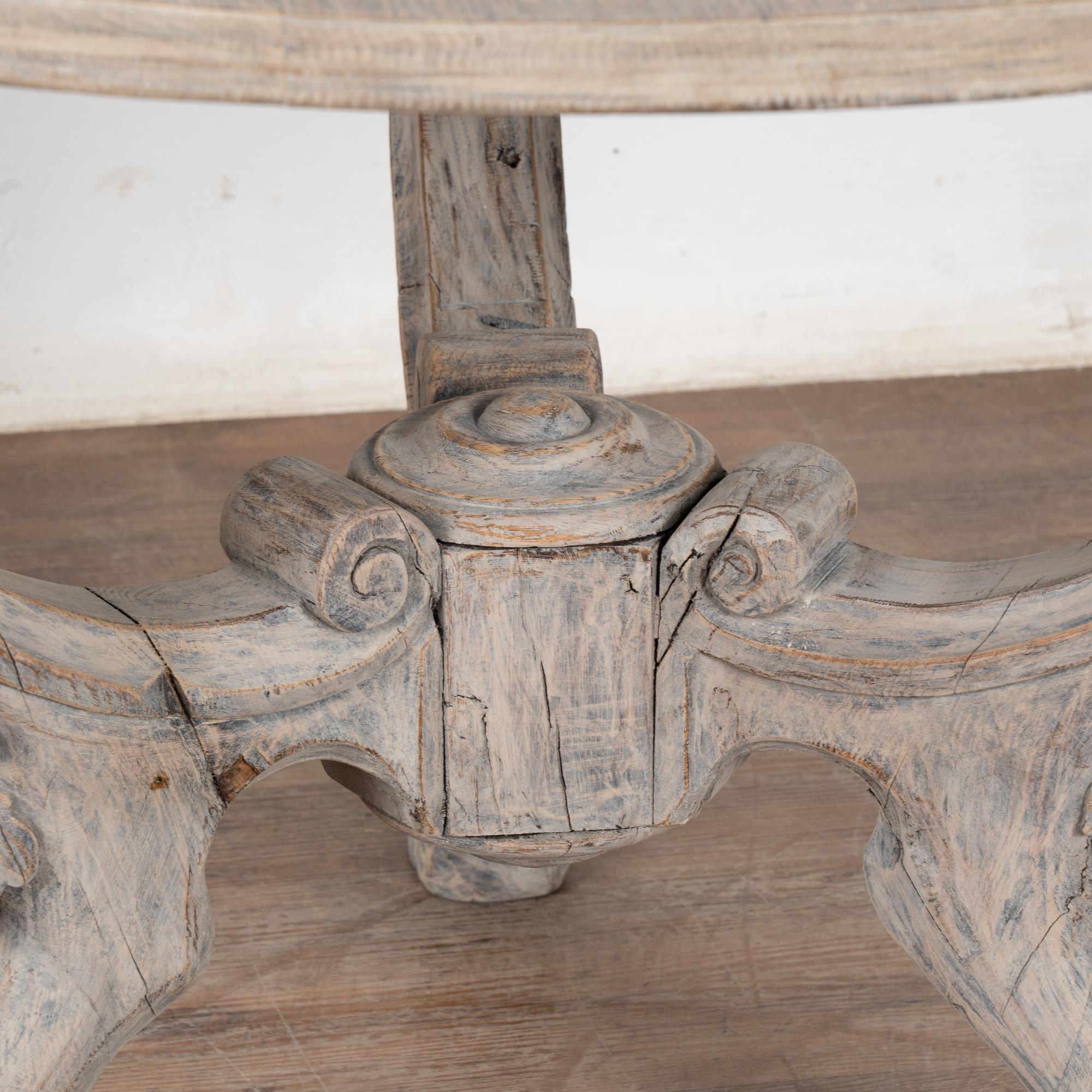 19th Century Round Swedish Oak Table 5
