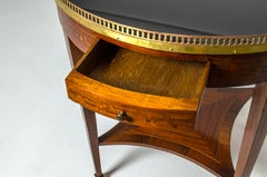 19th Century Rounded Gueridon Black Crystal Top Bronze Crown Table
