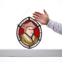 19th Century Roundel Depicting Sir John More After Hans Holbein the Younger