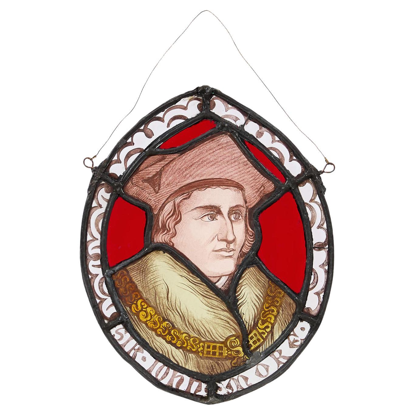 19th Century Roundel Depicting Sir John More After Hans Holbein the Younger For Sale