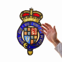 19th Century Roundel Depicting The Royal Arms of Charles II