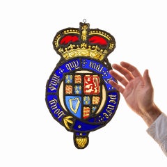 19th Century Roundel Depicting The Royal Arms of Charles II