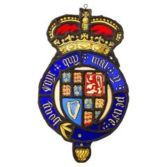 19th Century Roundel Depicting The Royal Arms of Charles II