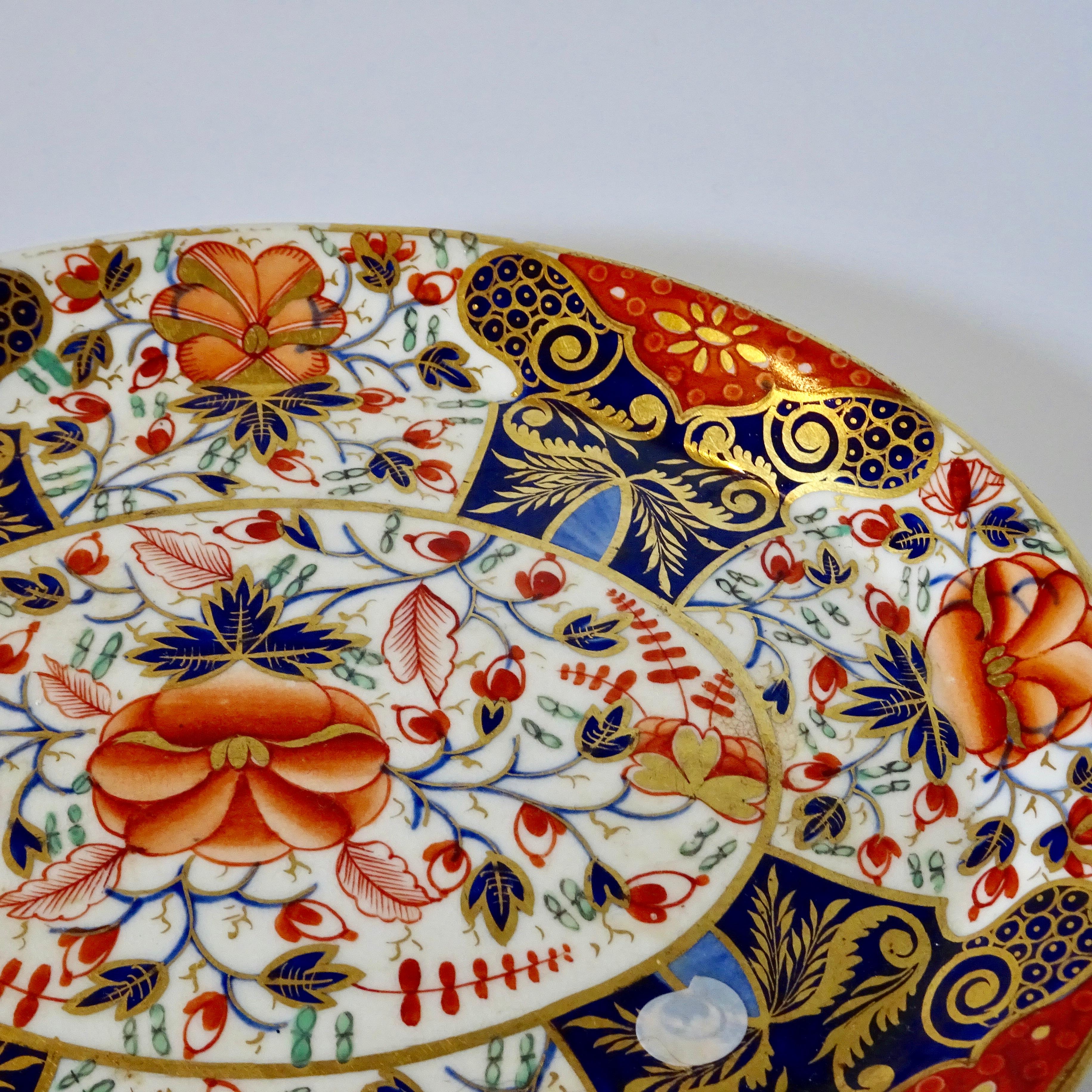 19th Century Royal Crown Derby Porcelain Imari Plate 6