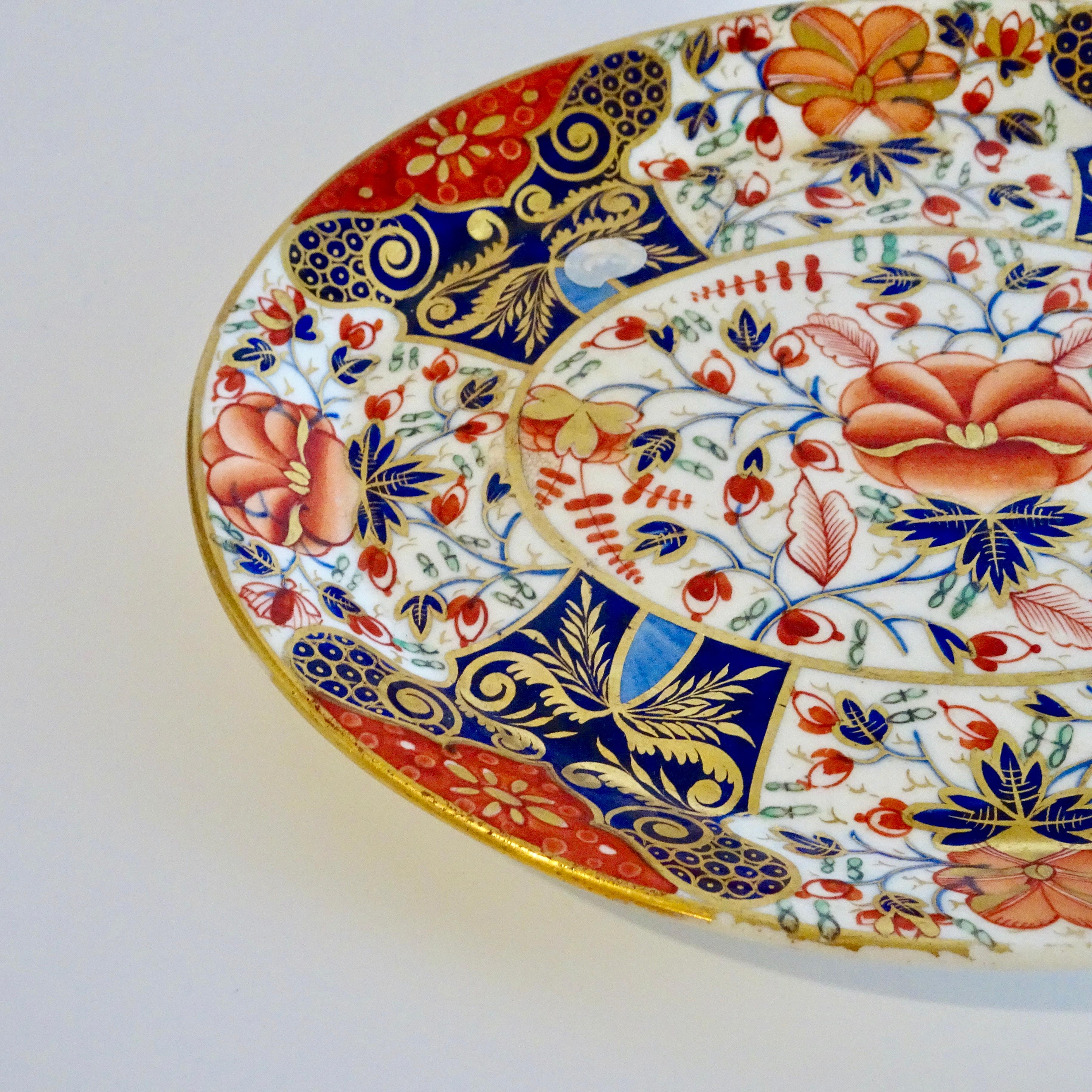 19th Century Royal Crown Derby Porcelain Imari Plate 2