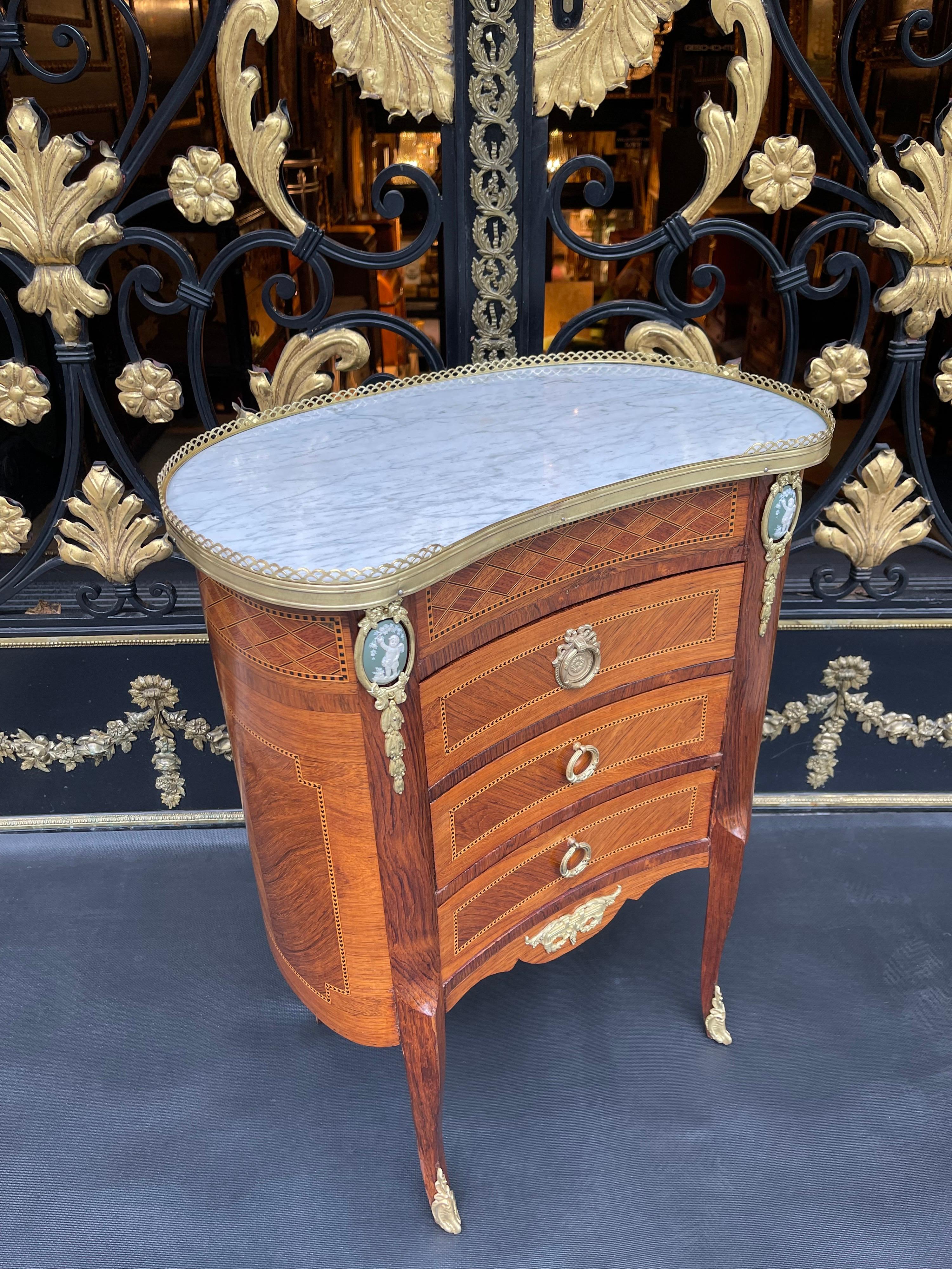 French 19th Century Royal Side Table, Paris, Fire-Gilded, Louis XV