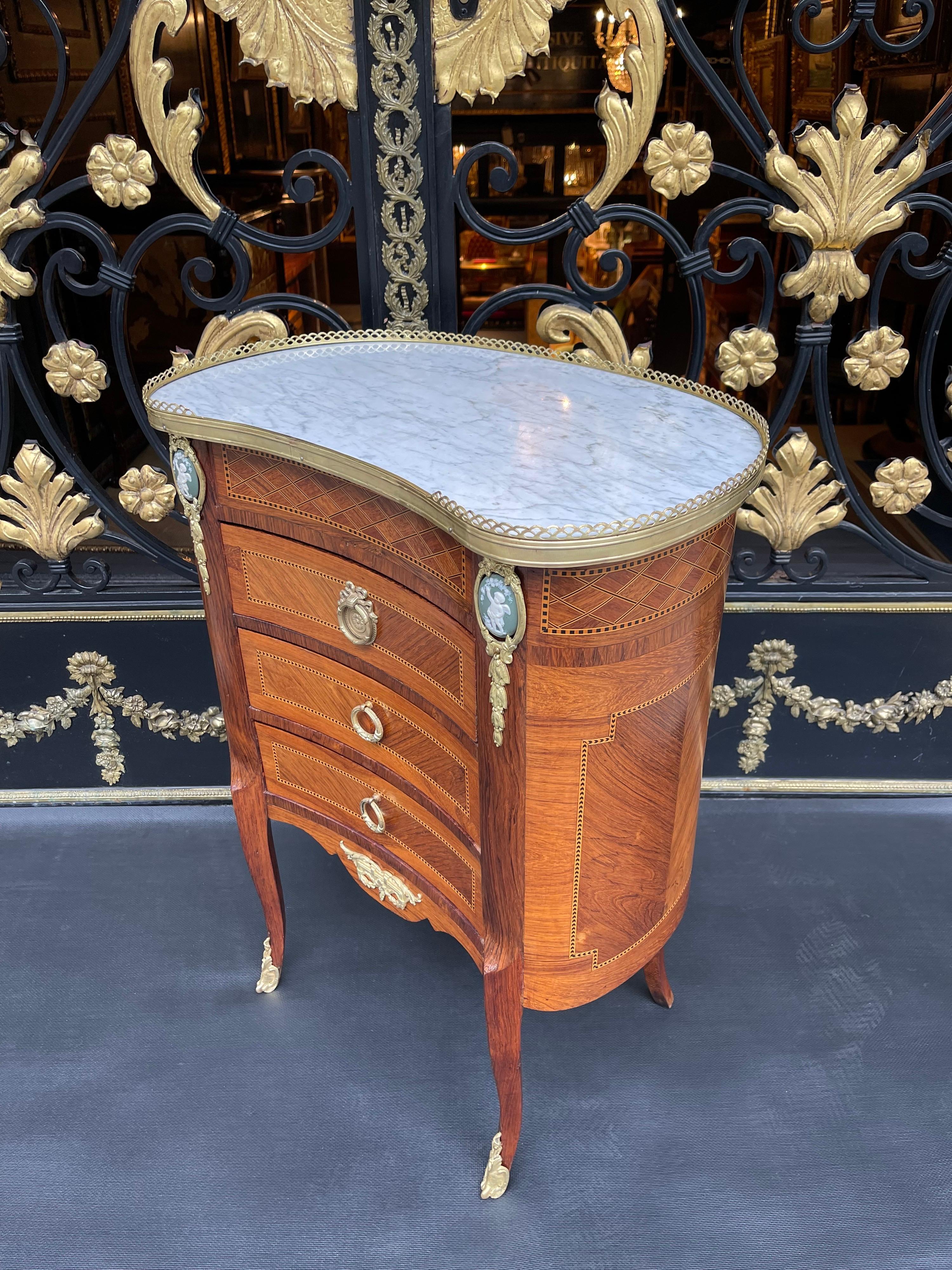 Gilt 19th Century Royal Side Table, Paris, Fire-Gilded, Louis XV