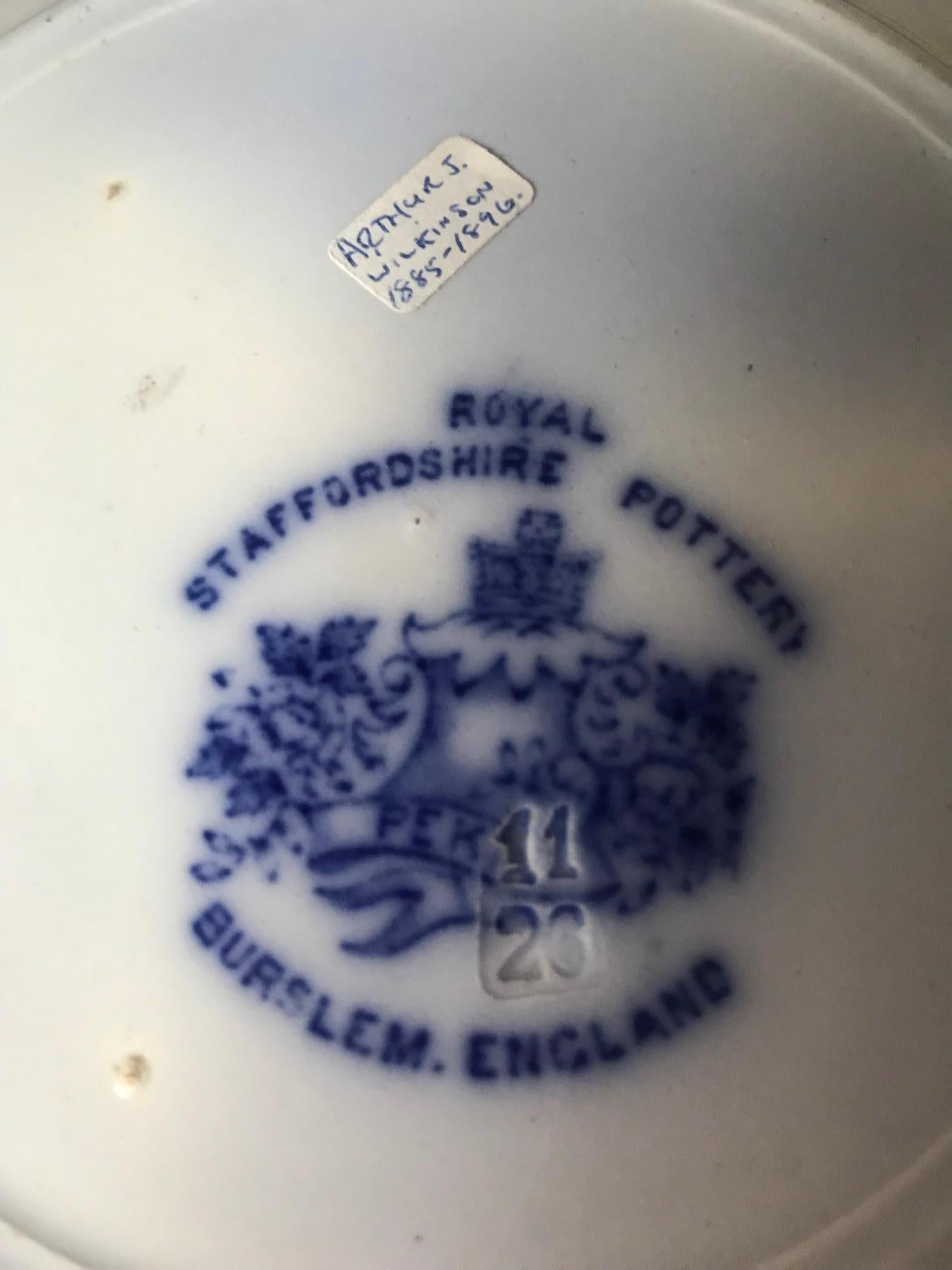 19th Century Royal Staffordshire Large Cup and Saucer For Sale 2
