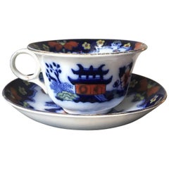 19th Century Royal Staffordshire Large Cup and Saucer