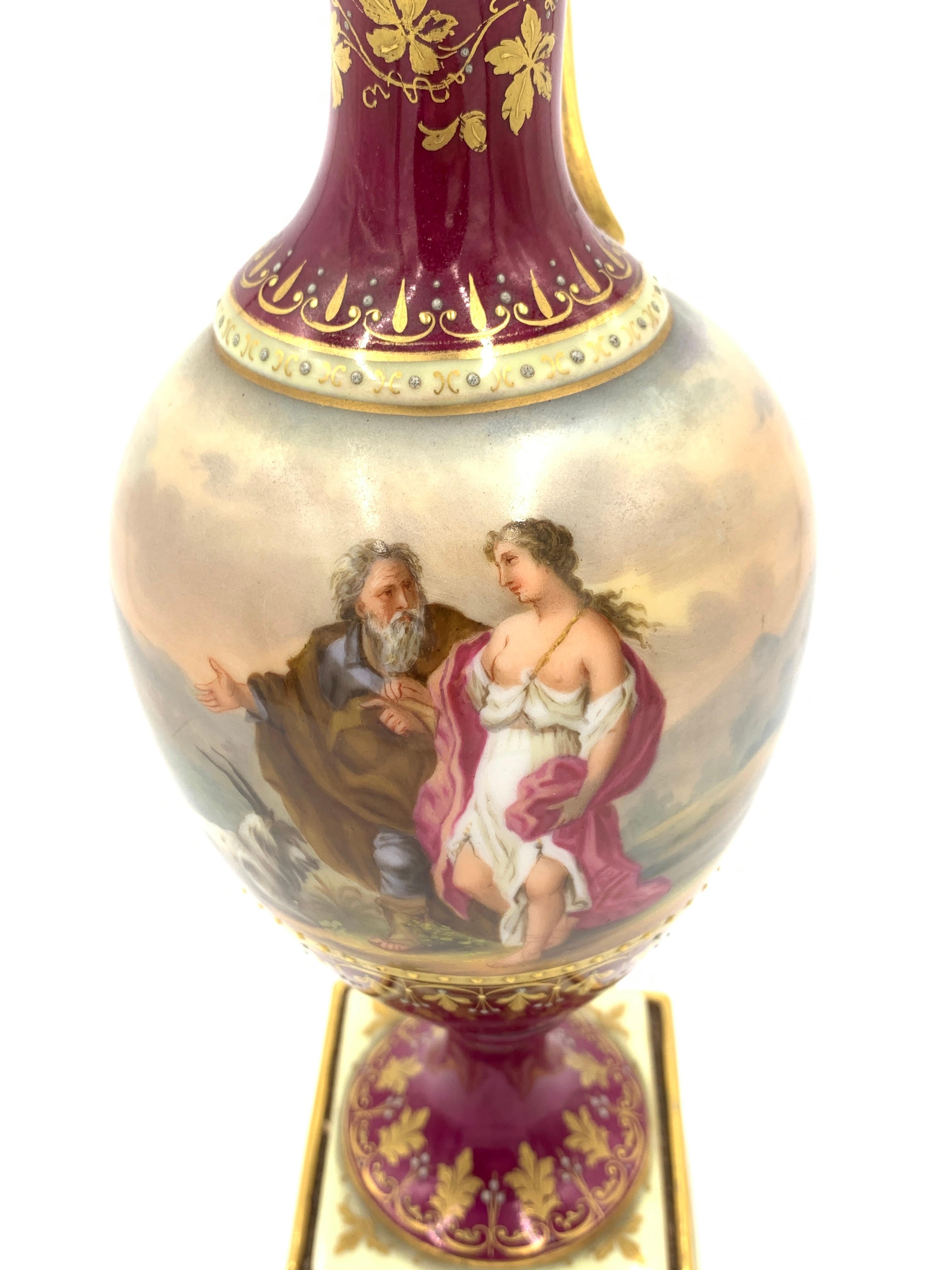 Porcelain 19th Century Royal Vienna Ewer For Sale
