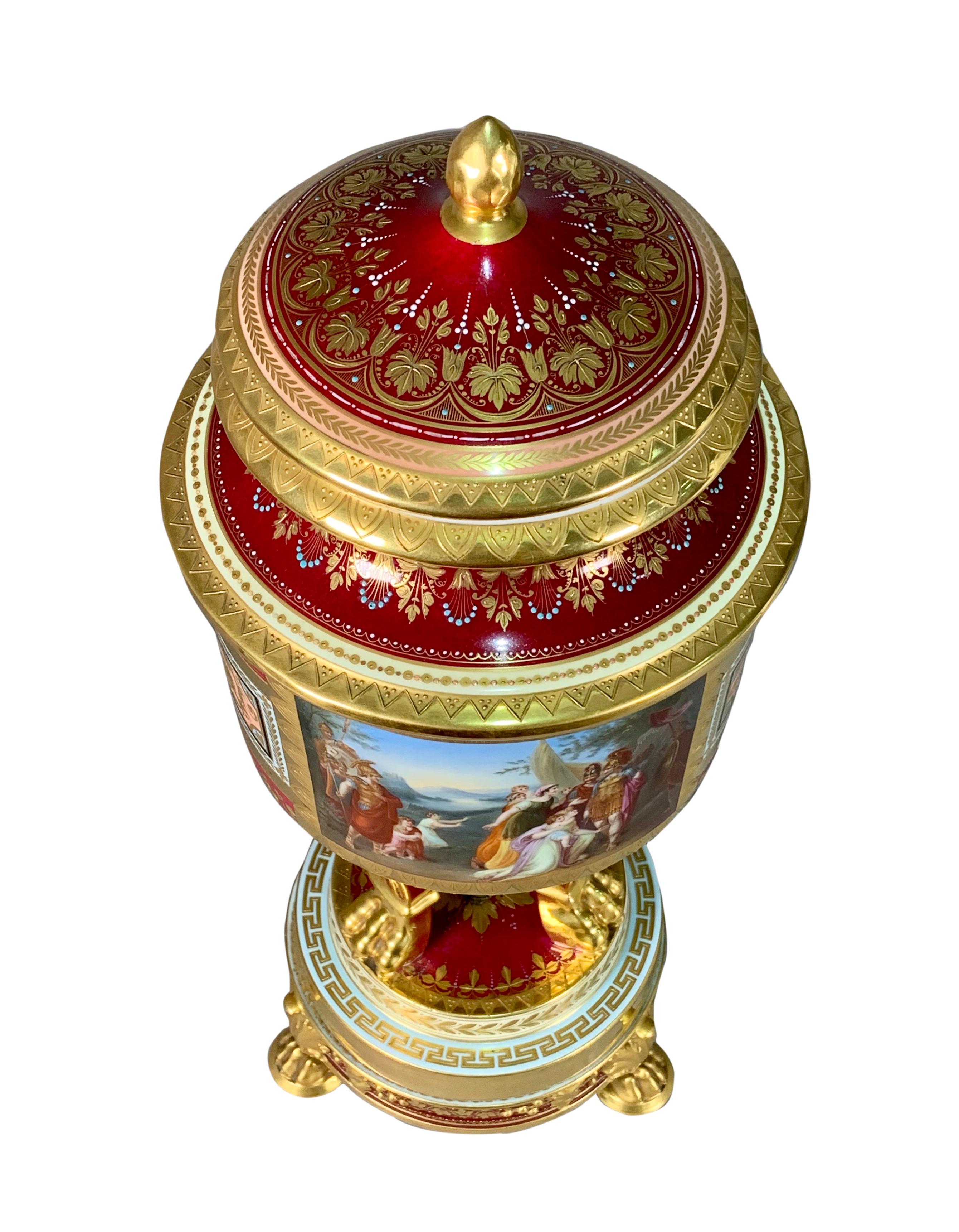 19th Century Royal Vienna Porcelain Urn / Vase For Sale 8