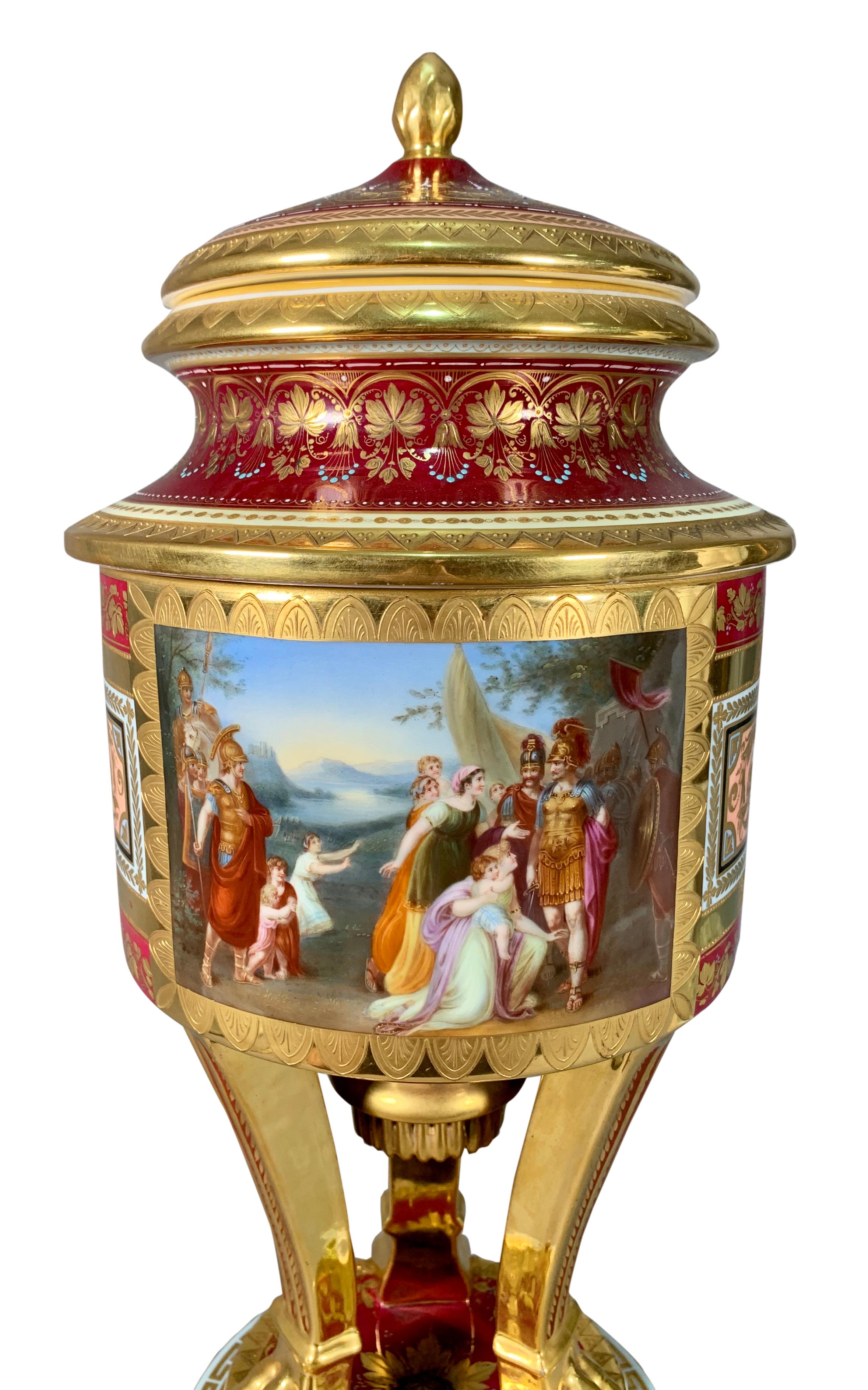 Austriaco Urna / Vaso in porcellana Royal Vienna del XIX secolo in vendita