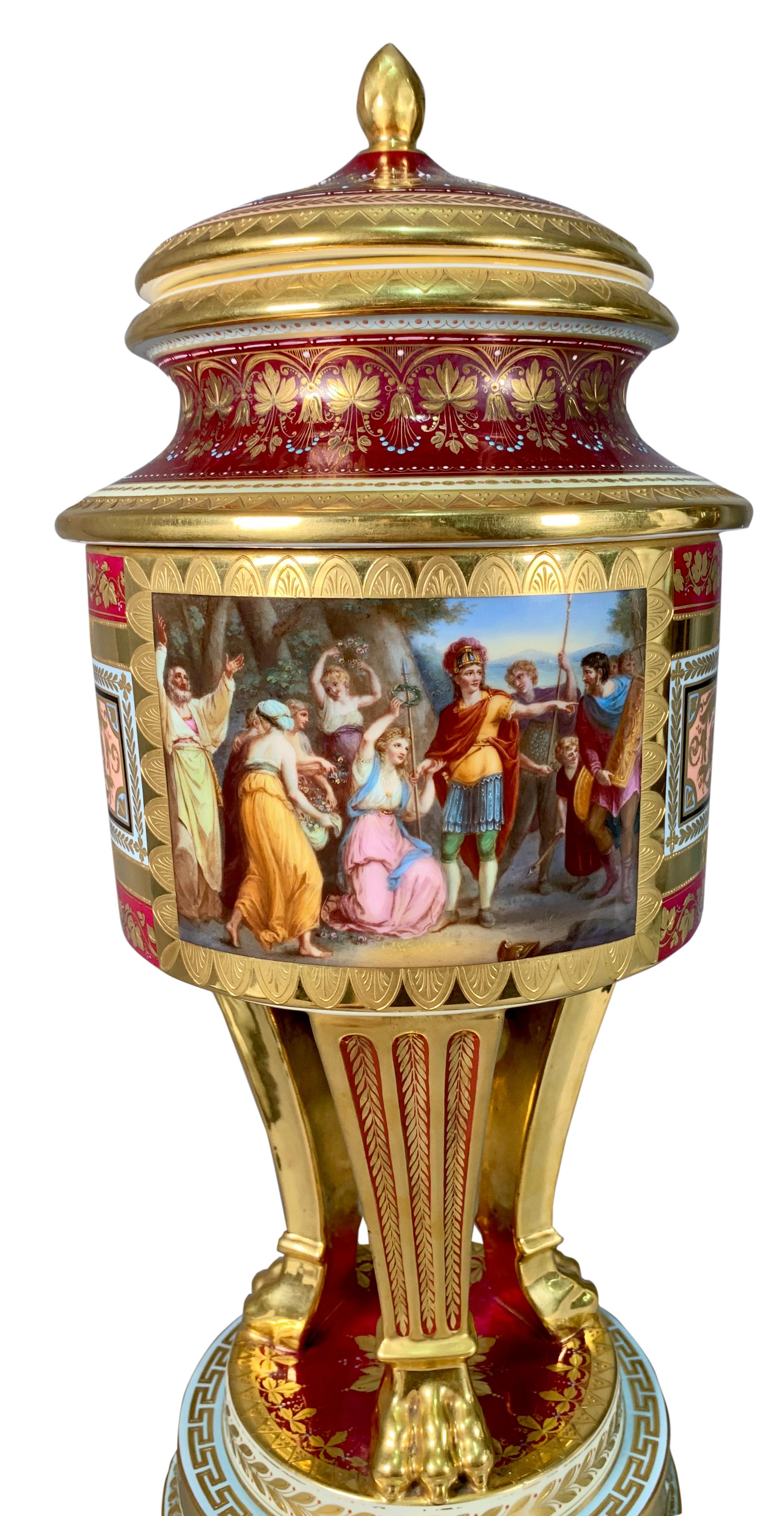 19th Century Royal Vienna Porcelain Urn / Vase For Sale 1