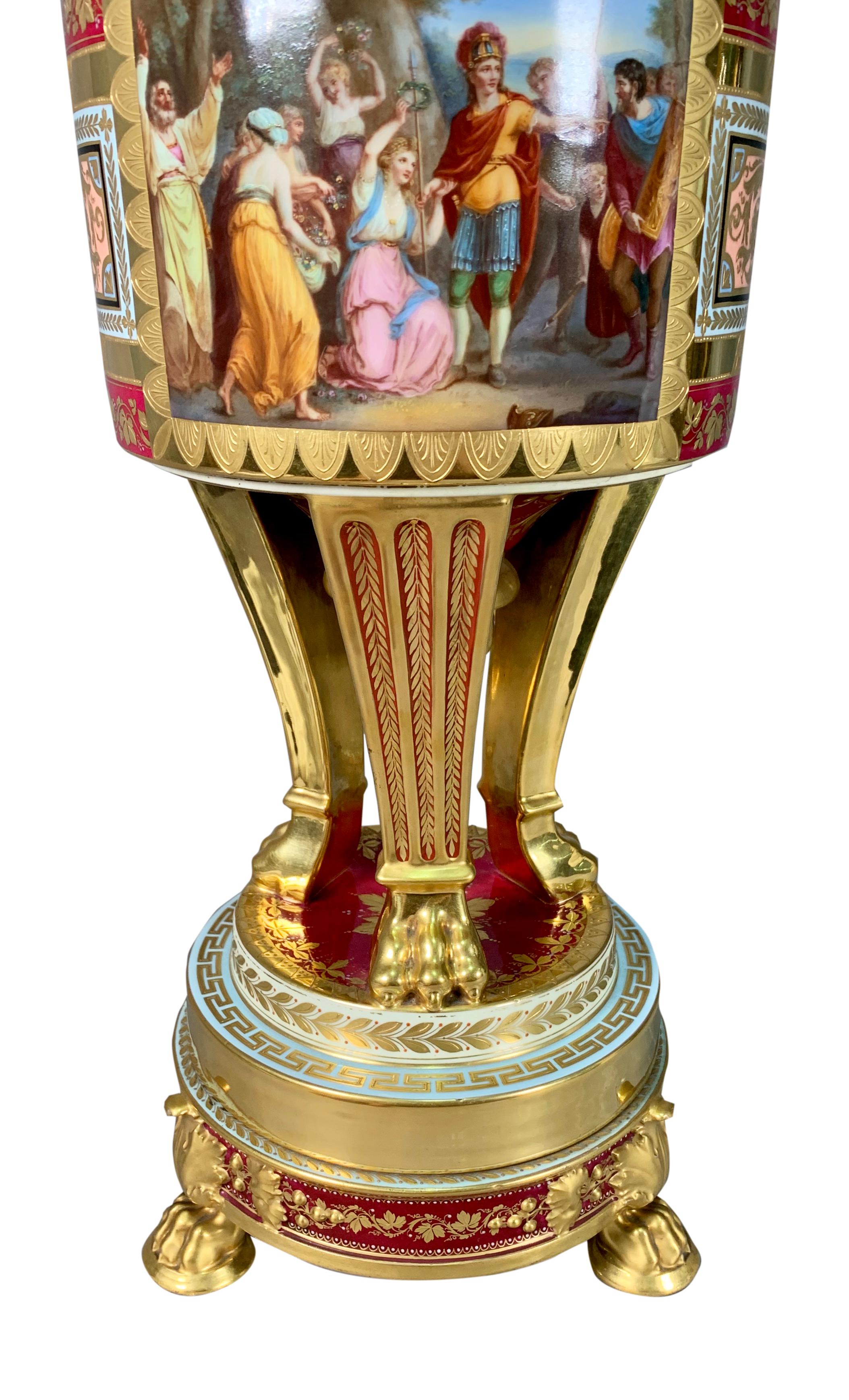 19th Century Royal Vienna Porcelain Urn / Vase For Sale 2