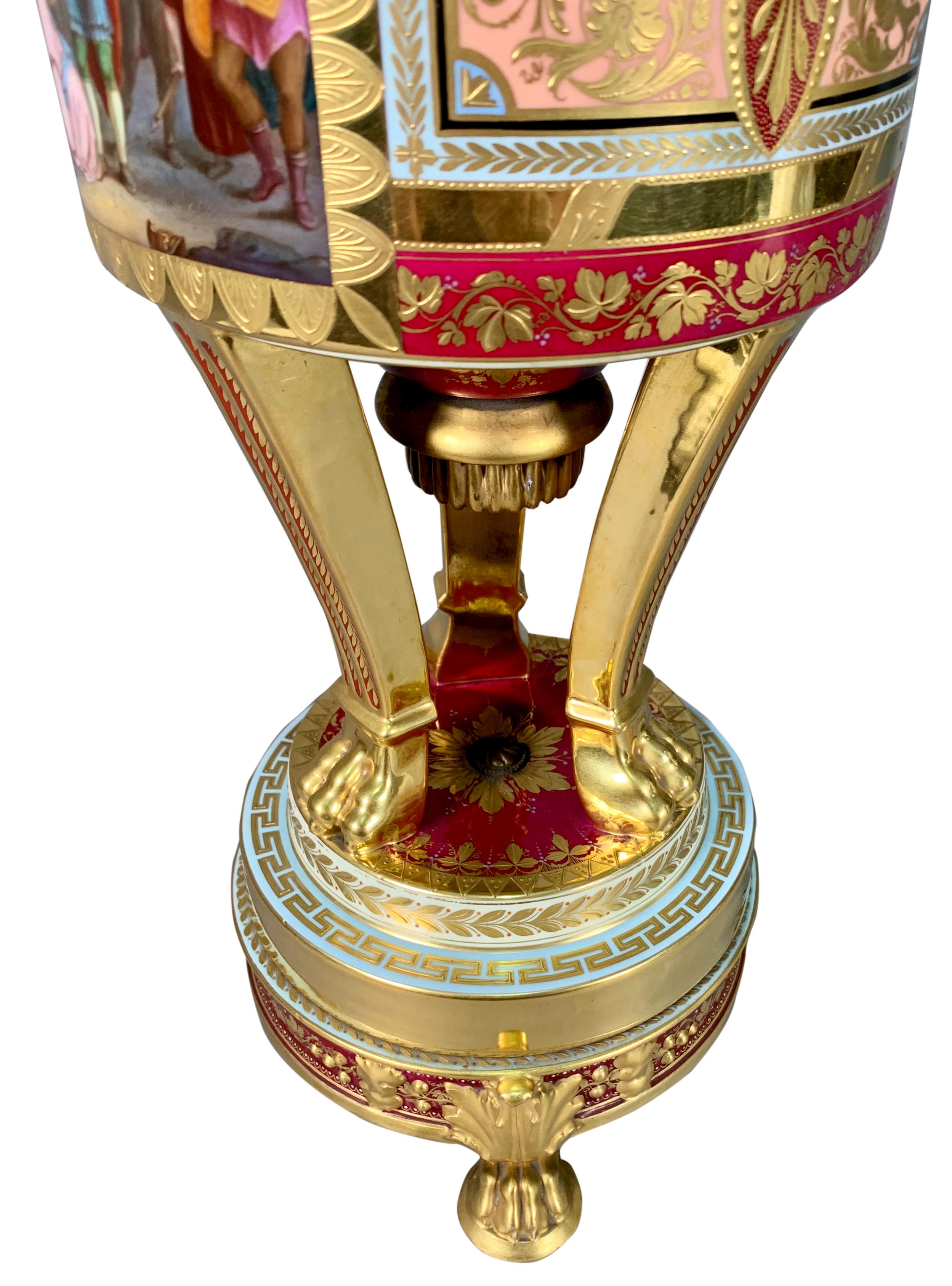 19th Century Royal Vienna Porcelain Urn / Vase For Sale 3