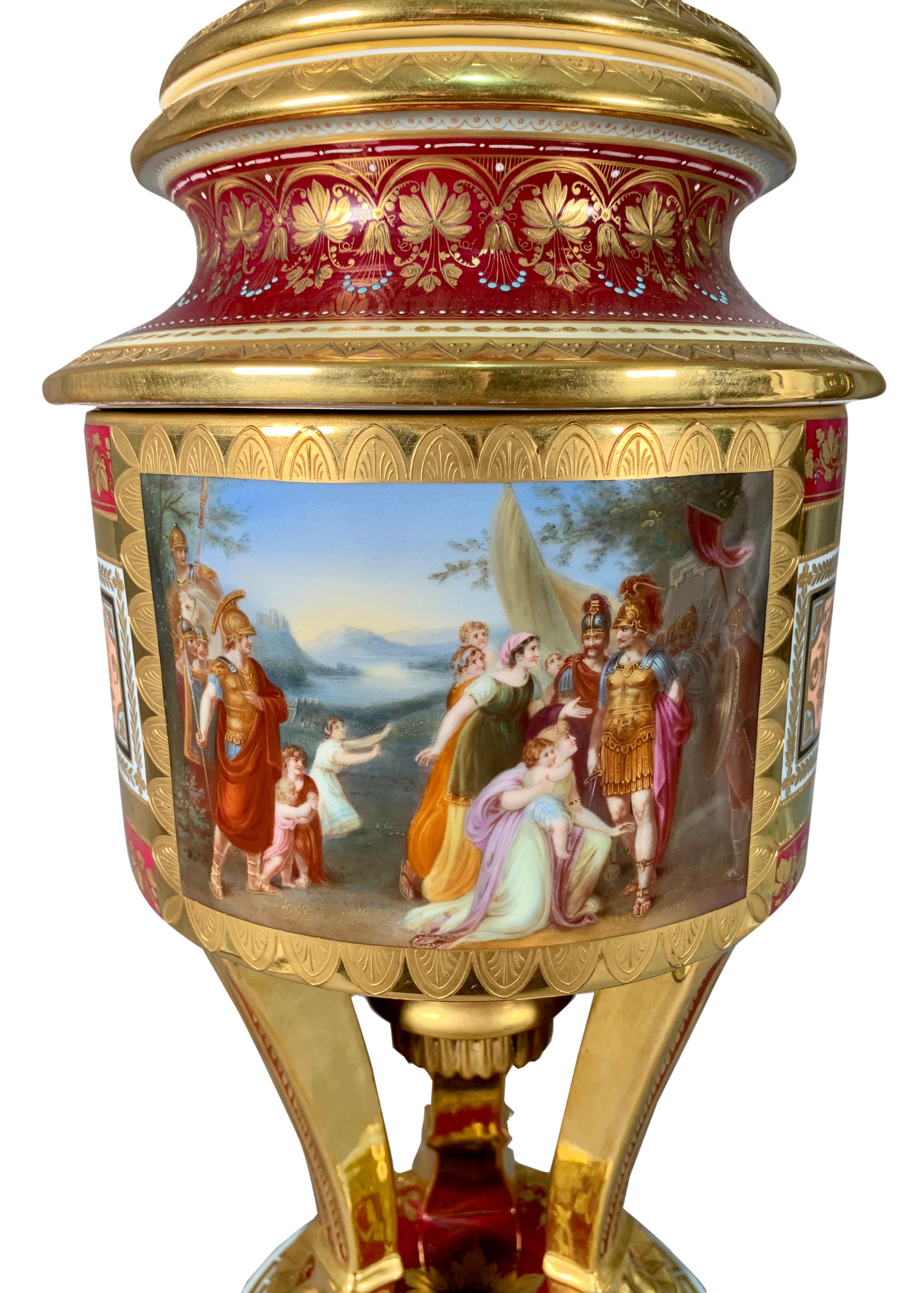 19th Century Royal Vienna Porcelain Urn / Vase For Sale 5