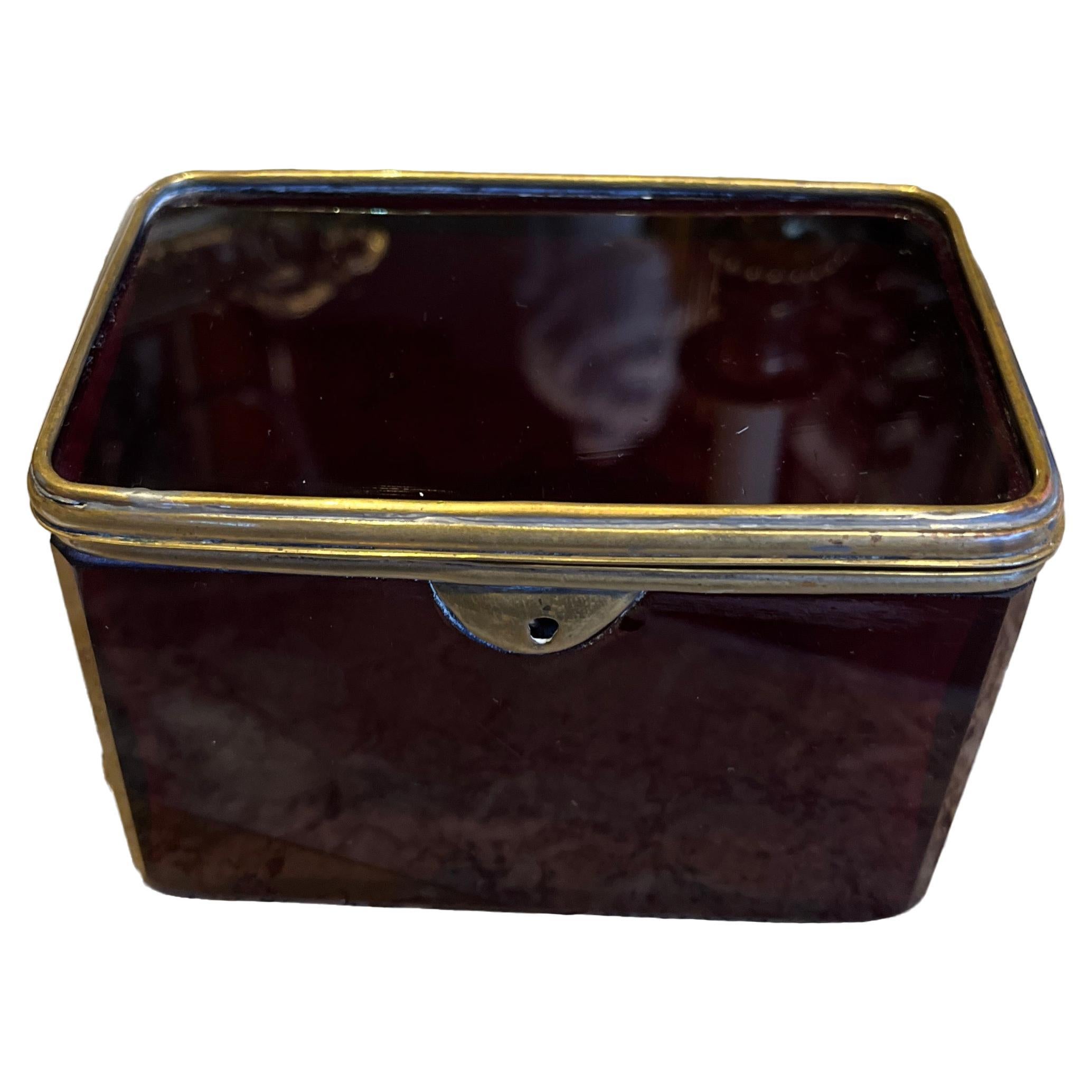 19th Century Ruby Flash Casket