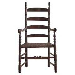 Antique 19th Century Rush Ladderback Chair