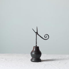 19. Jahrhundert Rush Light Schmied gemacht, 1840er Jahre