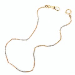 19th Century Russian 14ct Tri-Colour Gold Albert Chain, circa 1890