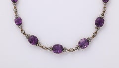 19th Century Russian Amethyst and Diamond Necklace