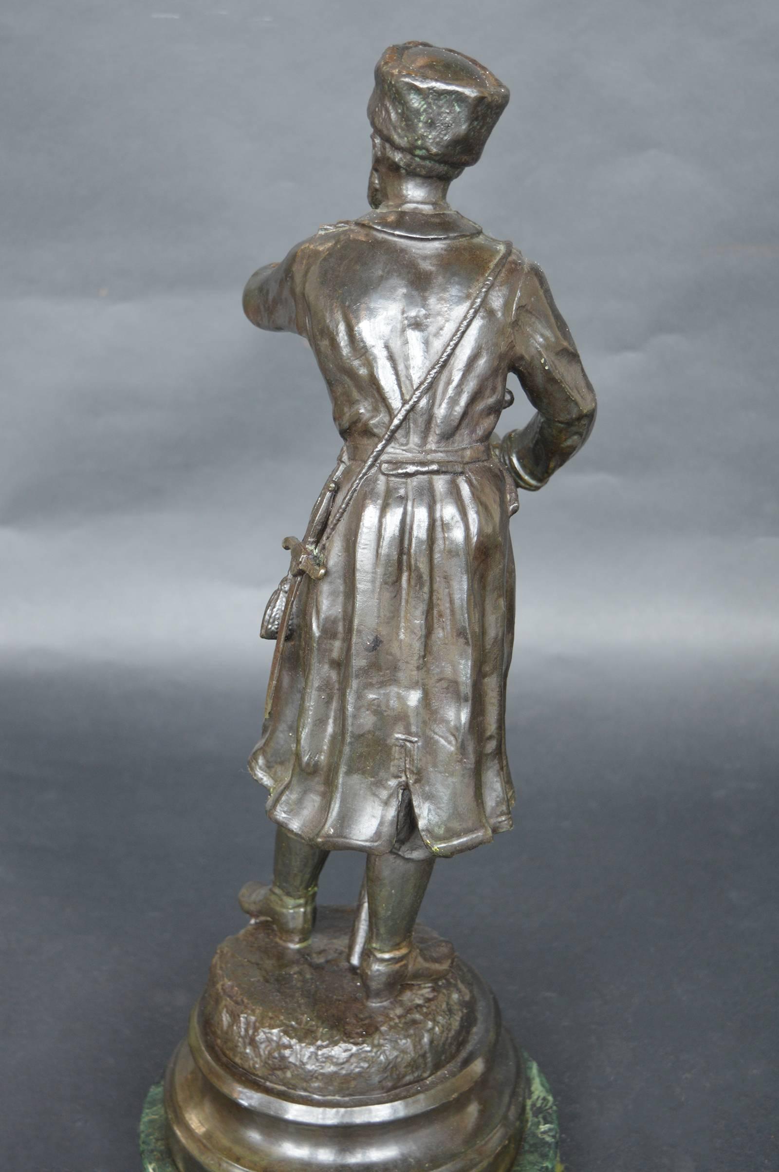 19th Century Russian Bronze Sculpture In Excellent Condition For Sale In Los Angeles, CA