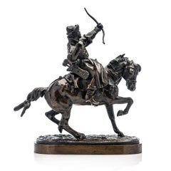 19th Century Russian Bronze 'The Archer', Evgeniy Lanceray, circa 1880