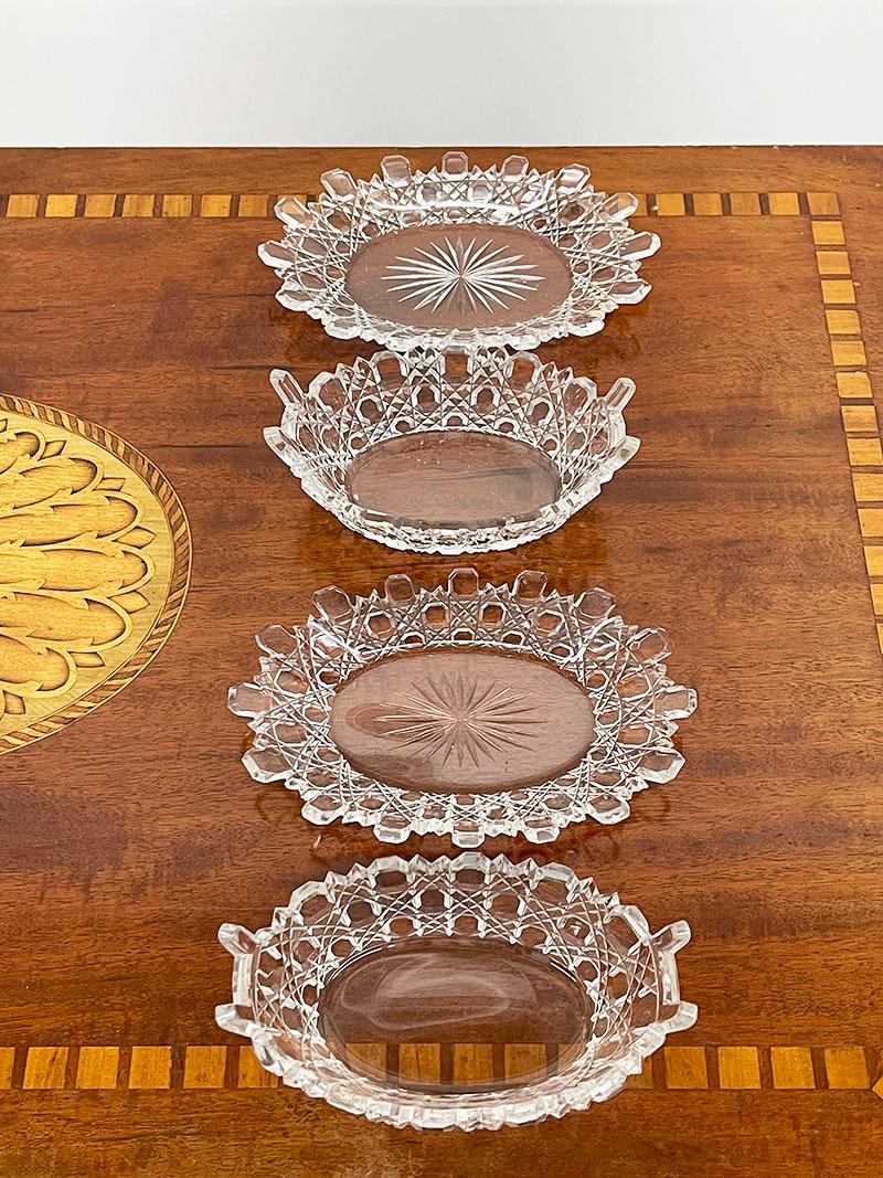 19th Century Russian Crystal Cut Set Wit Castellated Rims For Sale 3