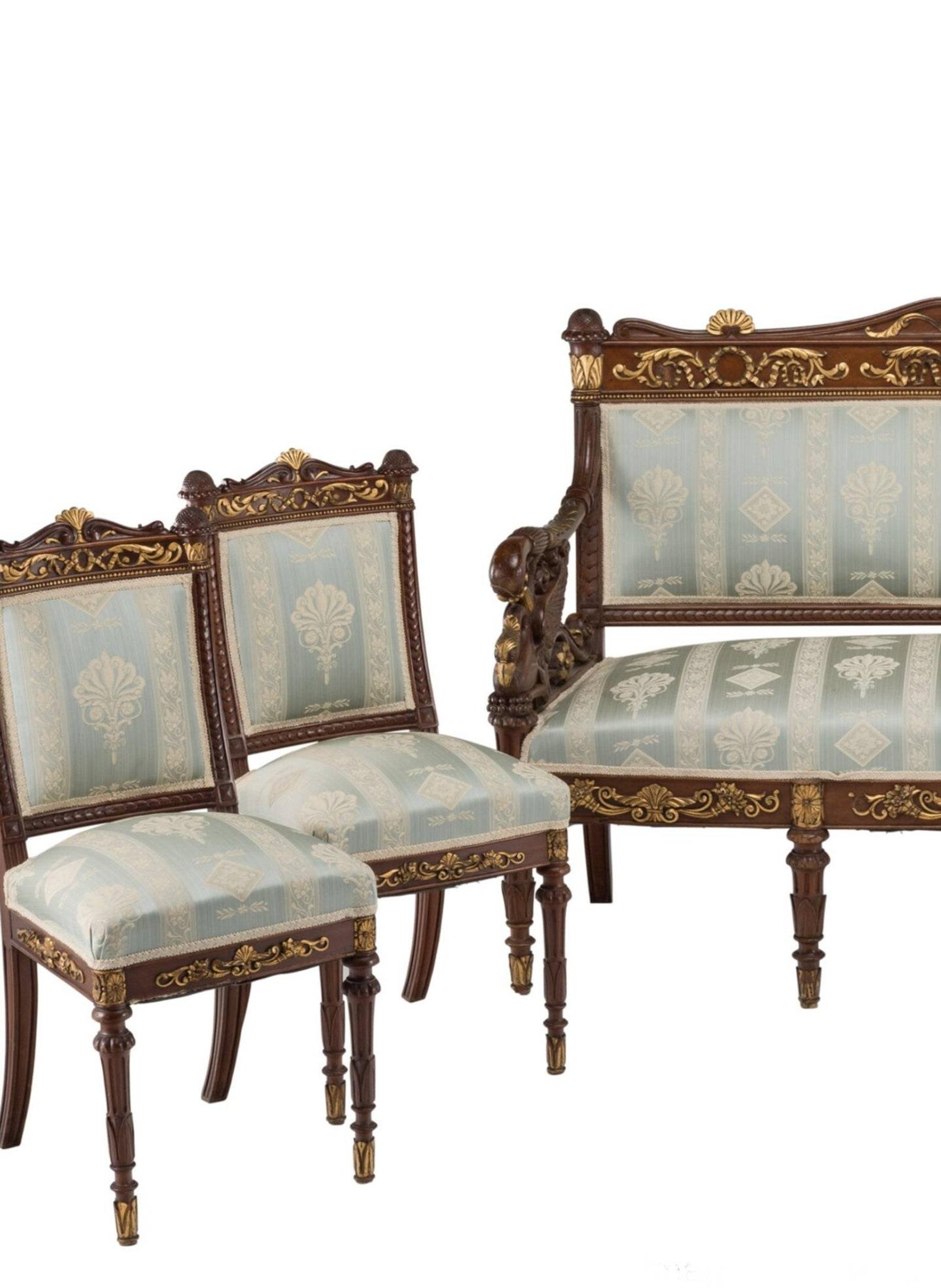 Suite neoclásica de salón de época imperial rusa del siglo XIX en venta 1