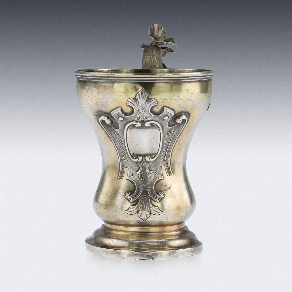 19th Century Russian Empire Solid Silver-Gilt Cup, St-Petersburg, circa 1849 1