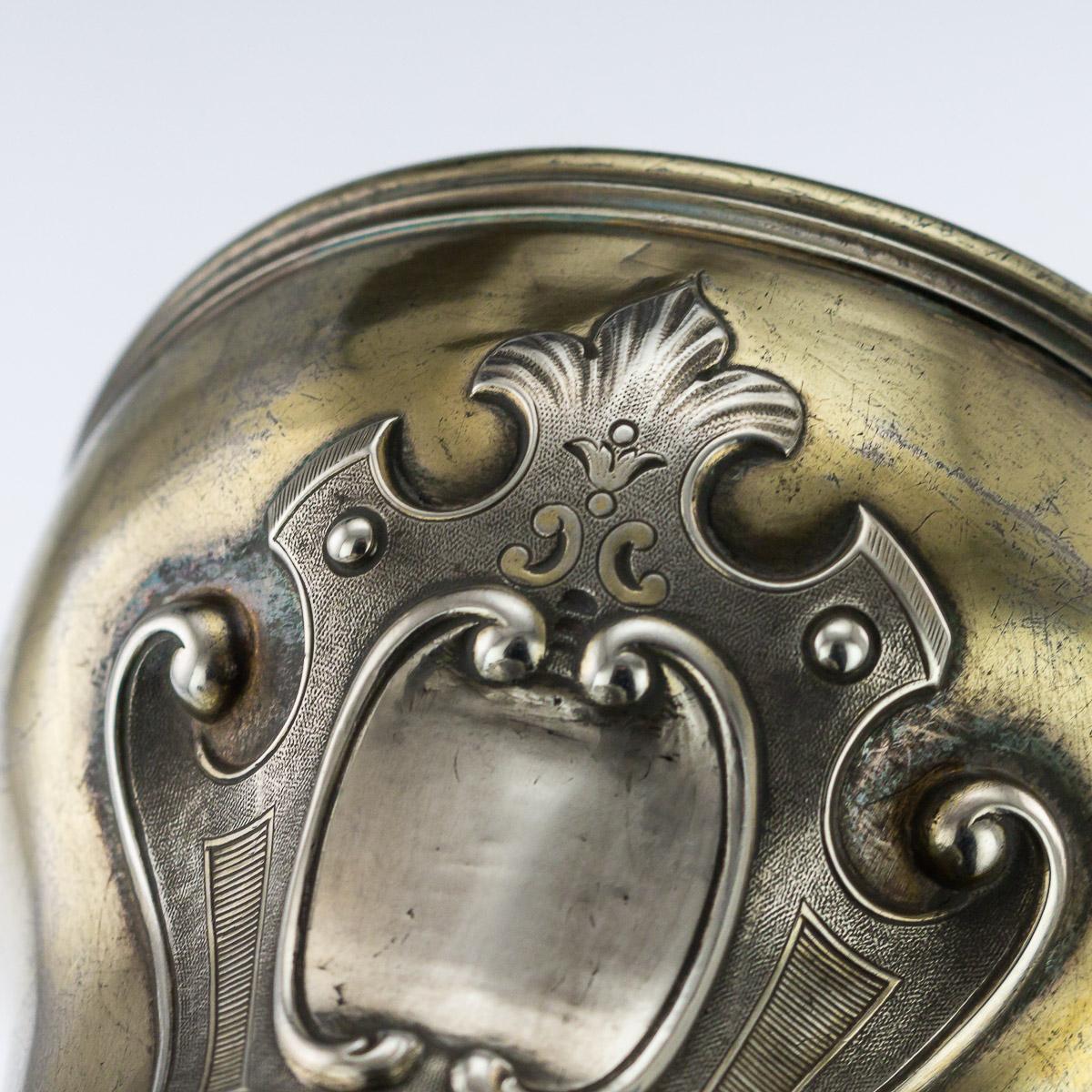 19th Century Russian Empire Solid Silver-Gilt Cup, St-Petersburg, circa 1849 4