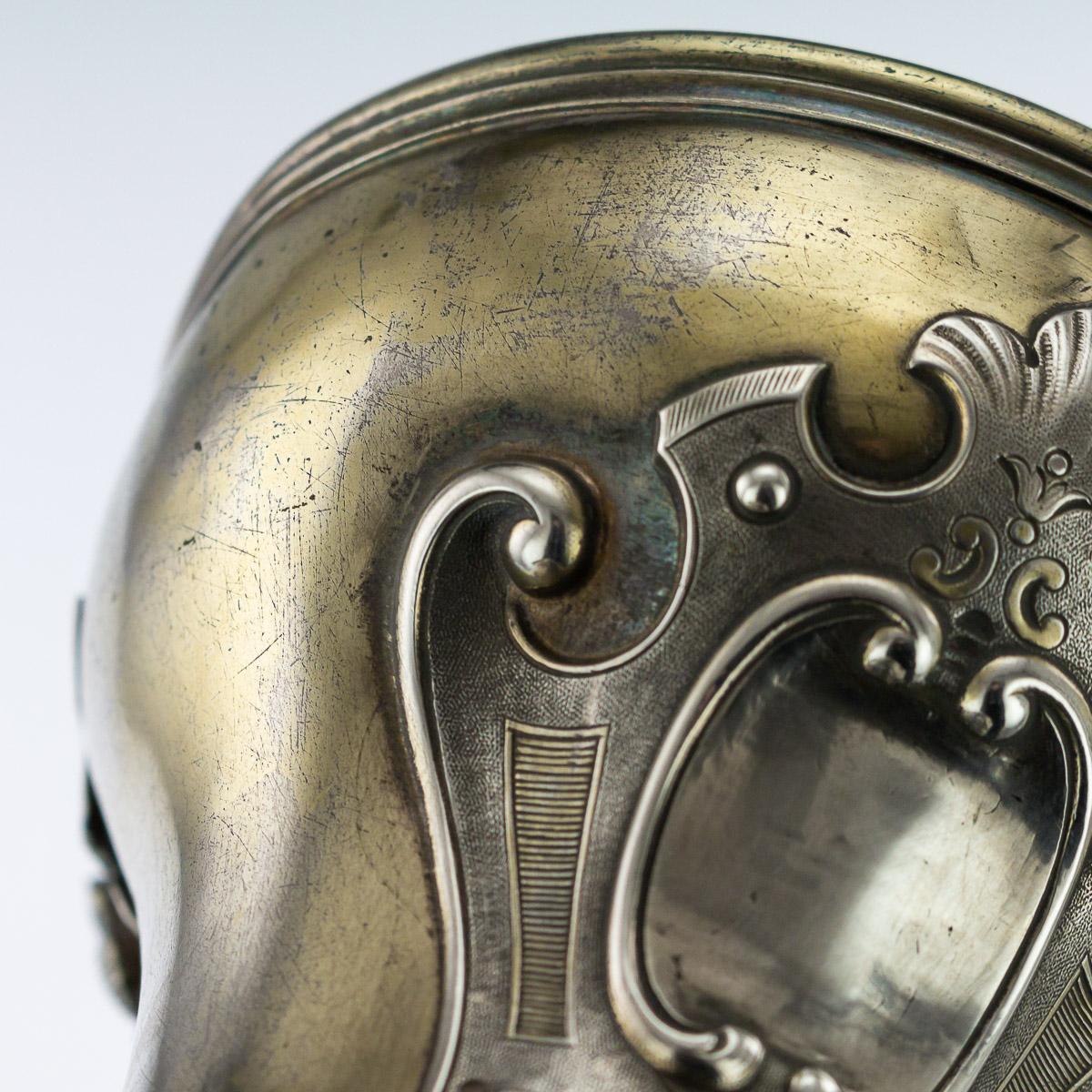 19th Century Russian Empire Solid Silver-Gilt Cup, St-Petersburg, circa 1849 6
