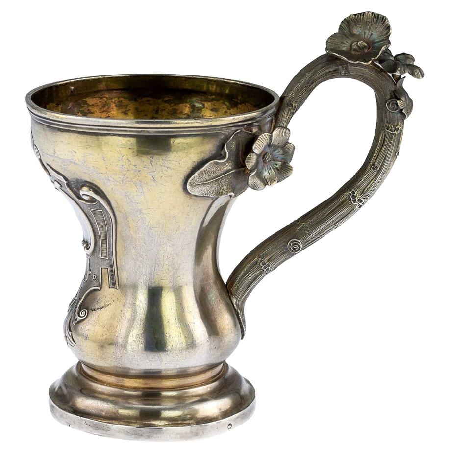 19th Century Russian Empire Solid Silver-Gilt Cup, St-Petersburg, circa 1849