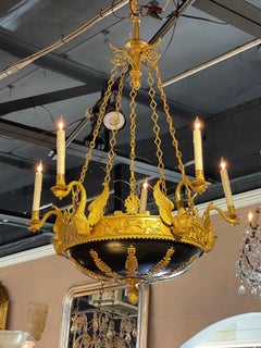 19th Century Russian Empire Style Chandelier with Gilt Bronze and 5 Arms